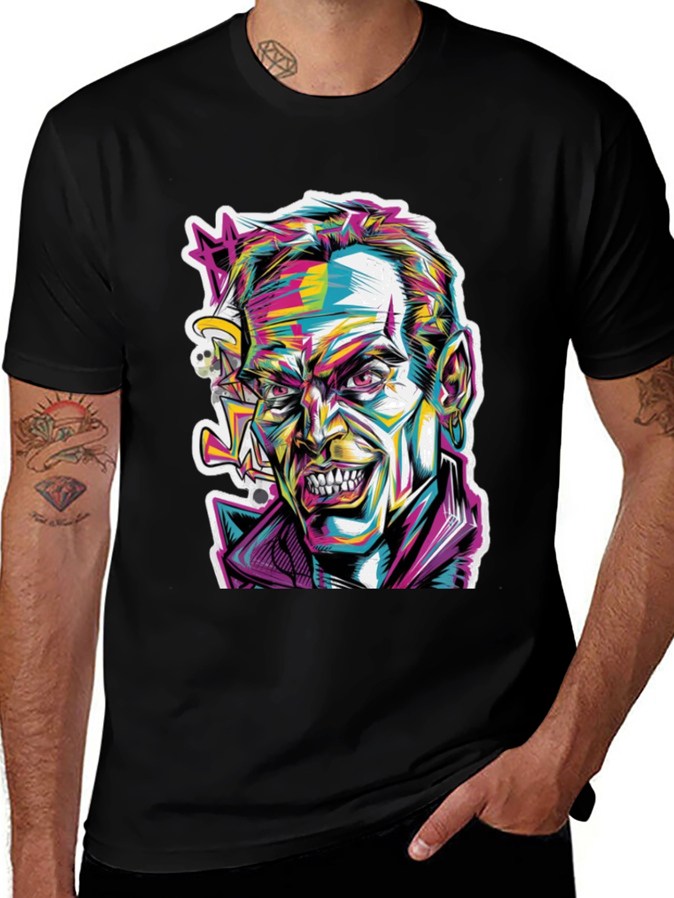 Psychedelic Joker Graphic Tee