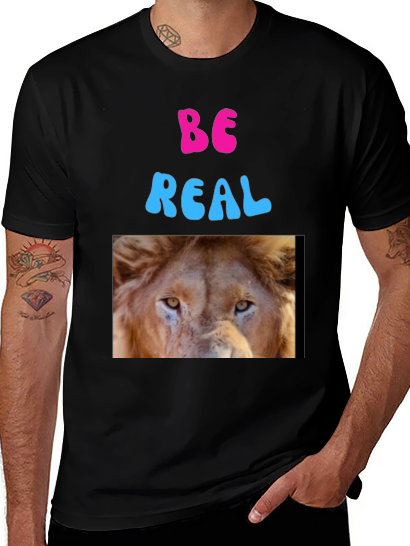 Variant 2 of Be Real Lion Graphic T-Shirt