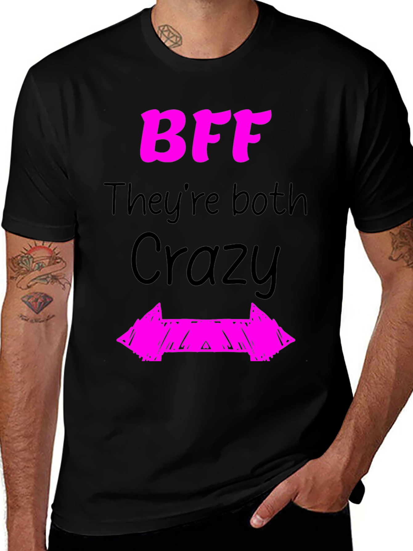 Variant 7 of BFF They're Both Crazy Graphic Novelty T-Shirt