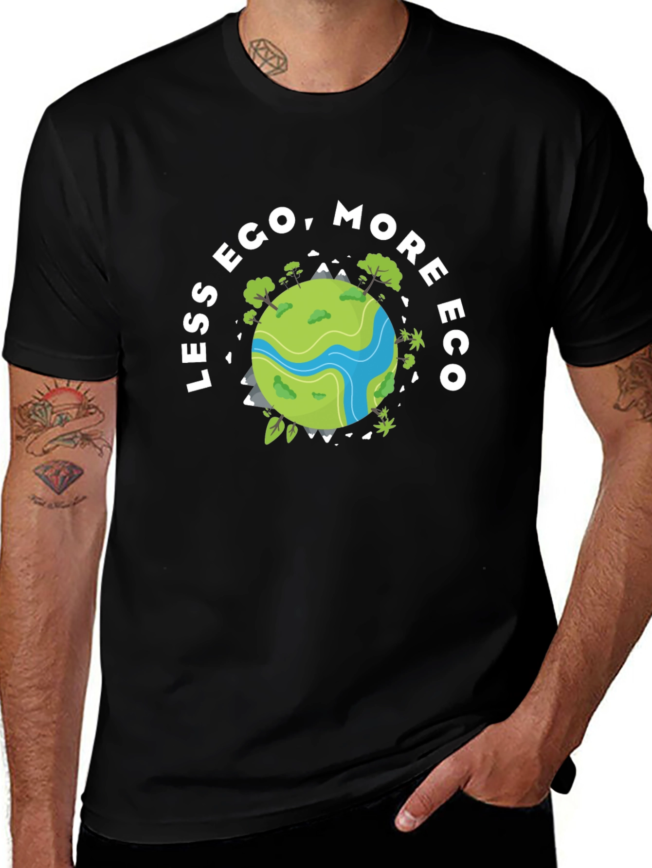 Variant 10 of Eco-Friendly Black Graphic T-Shirt