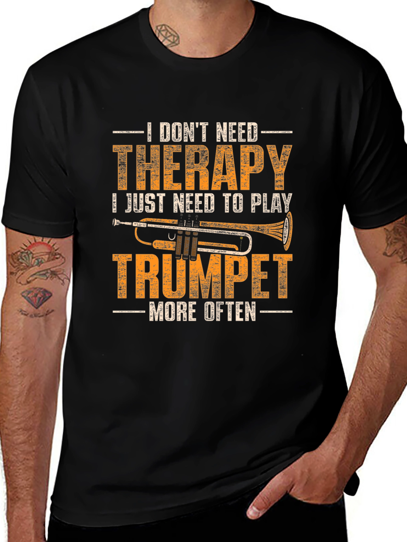 Variant 16 of Trumpet Therapy T-Shirt - Musician's Humor Tee
