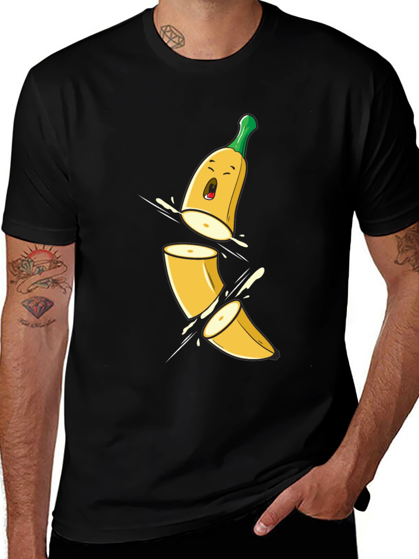 Variant 3 of Sliced Banana Cartoon T-Shirt