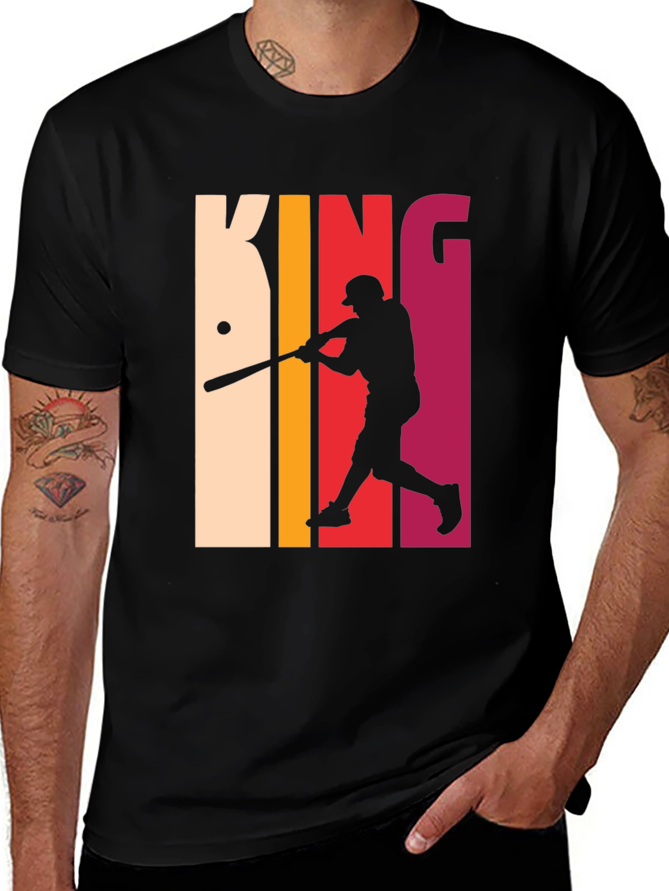 Variant 23 of King Baseball T-Shirt - Retro Player Tee