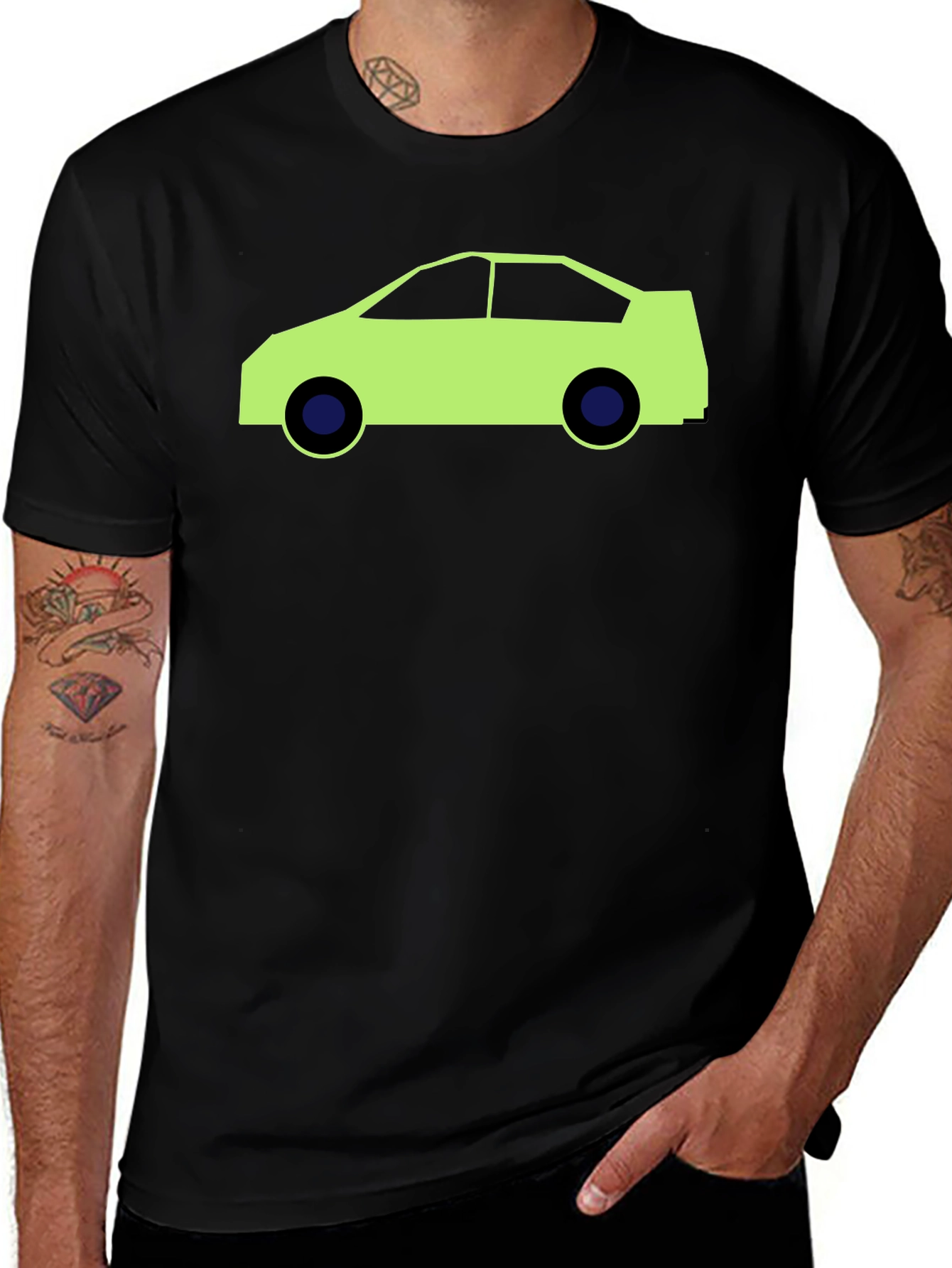 Car Graphic Black T-Shirt