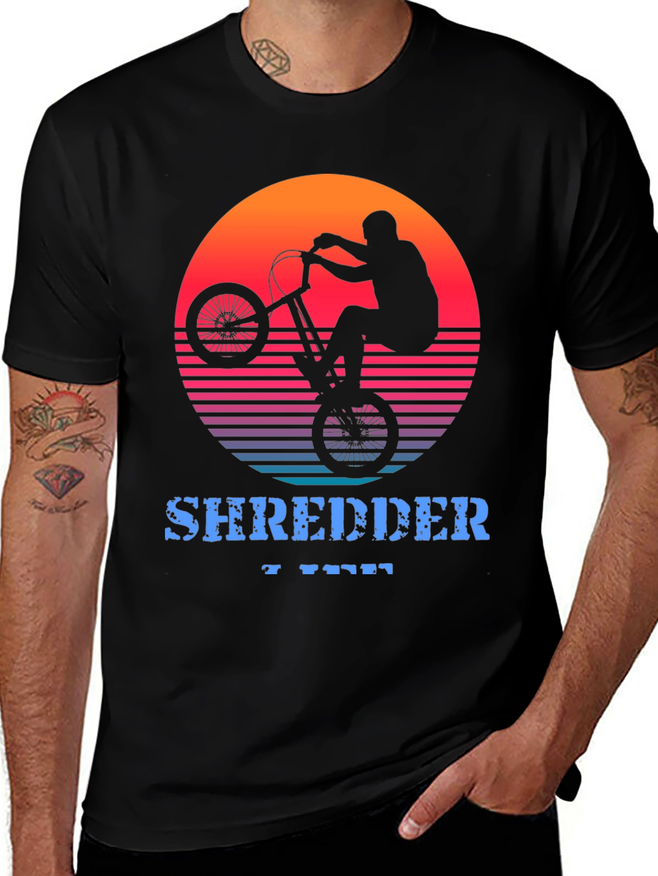 Variant 3 of Shredder Life Graphic Tee - Retro Style Bike Shirt