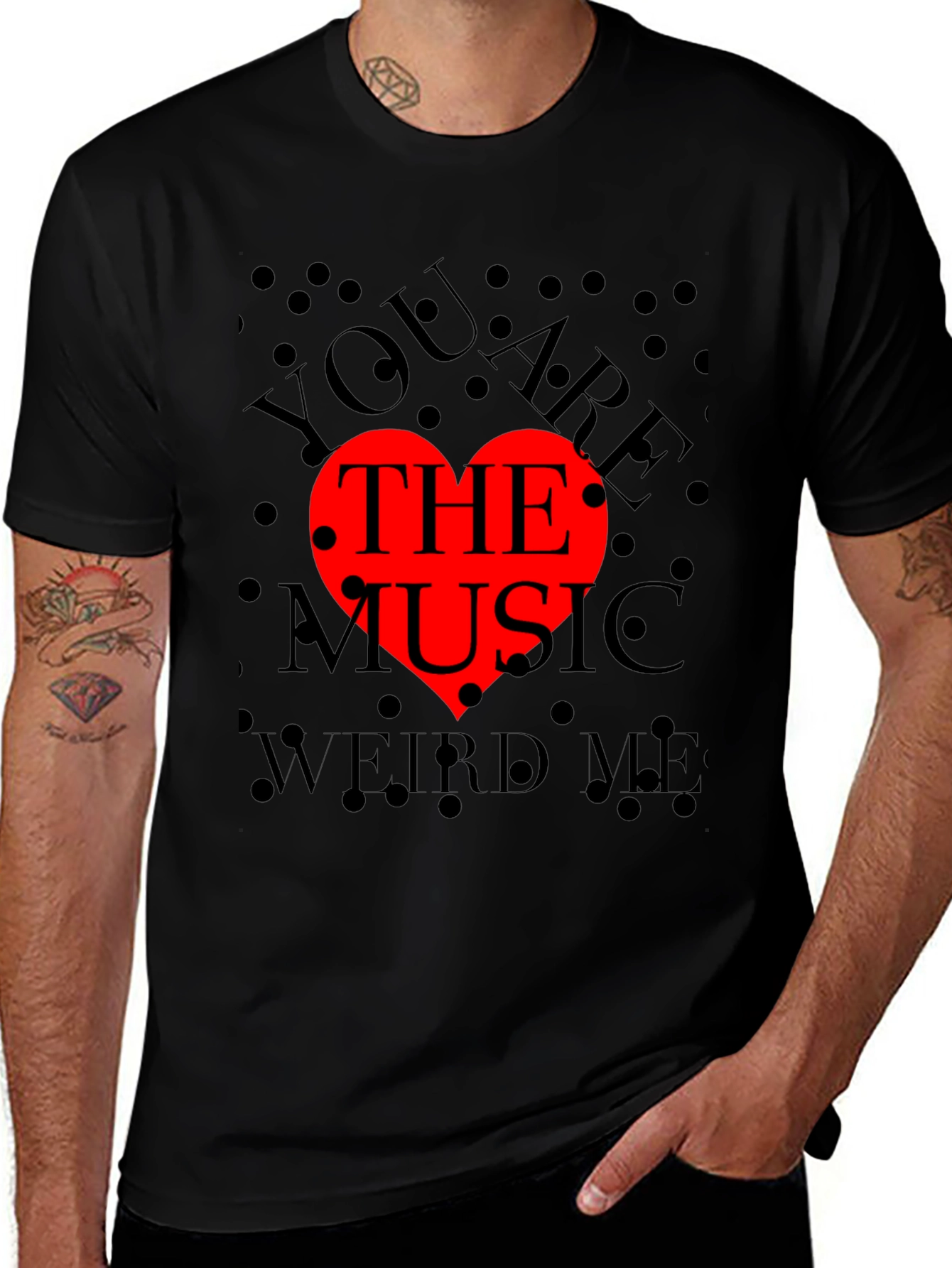Variant 13 of You Are The Music Red Heart Graphic Tee