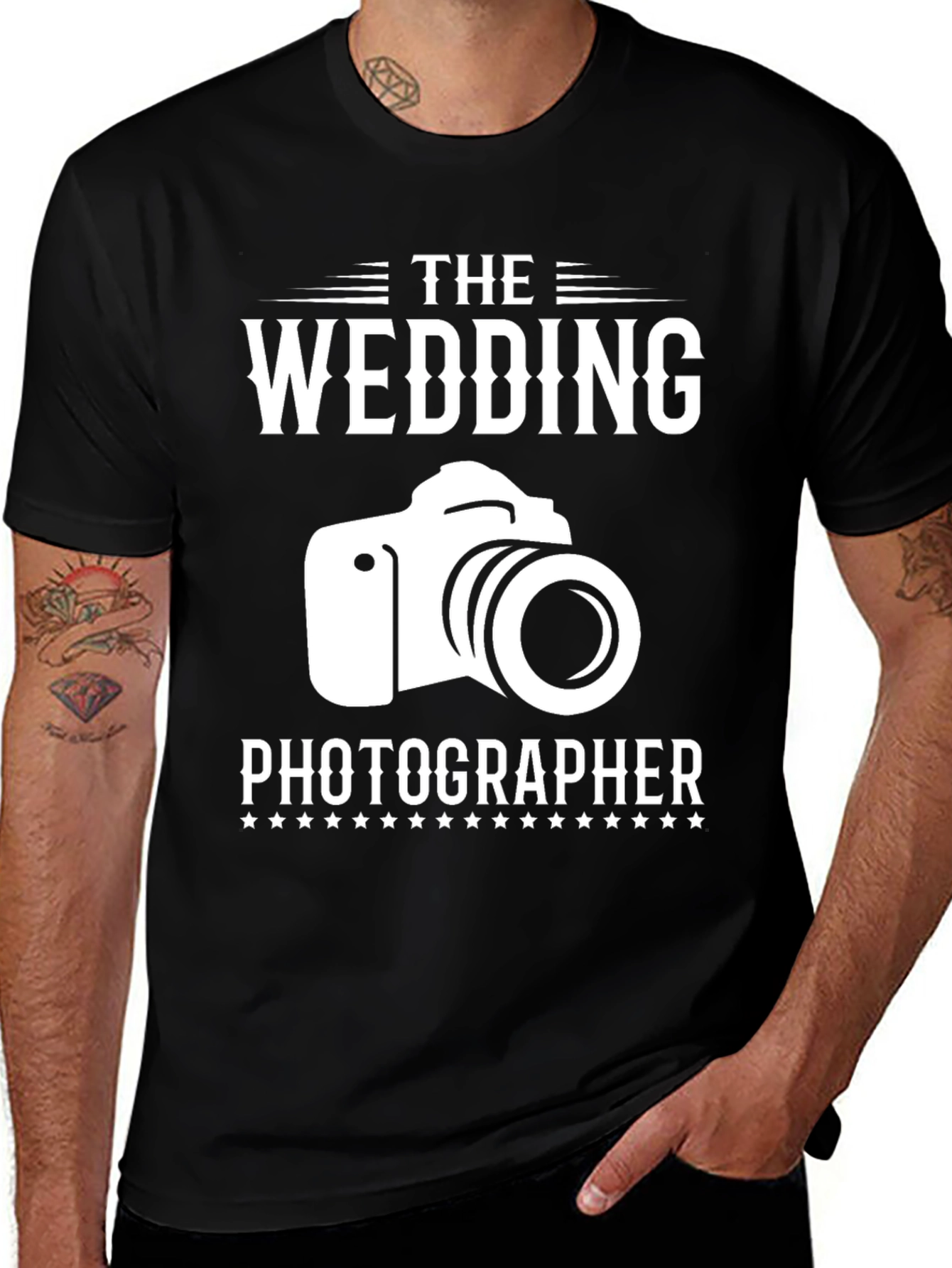 Wedding Photographer T-Shirt - Camera Graphic Design