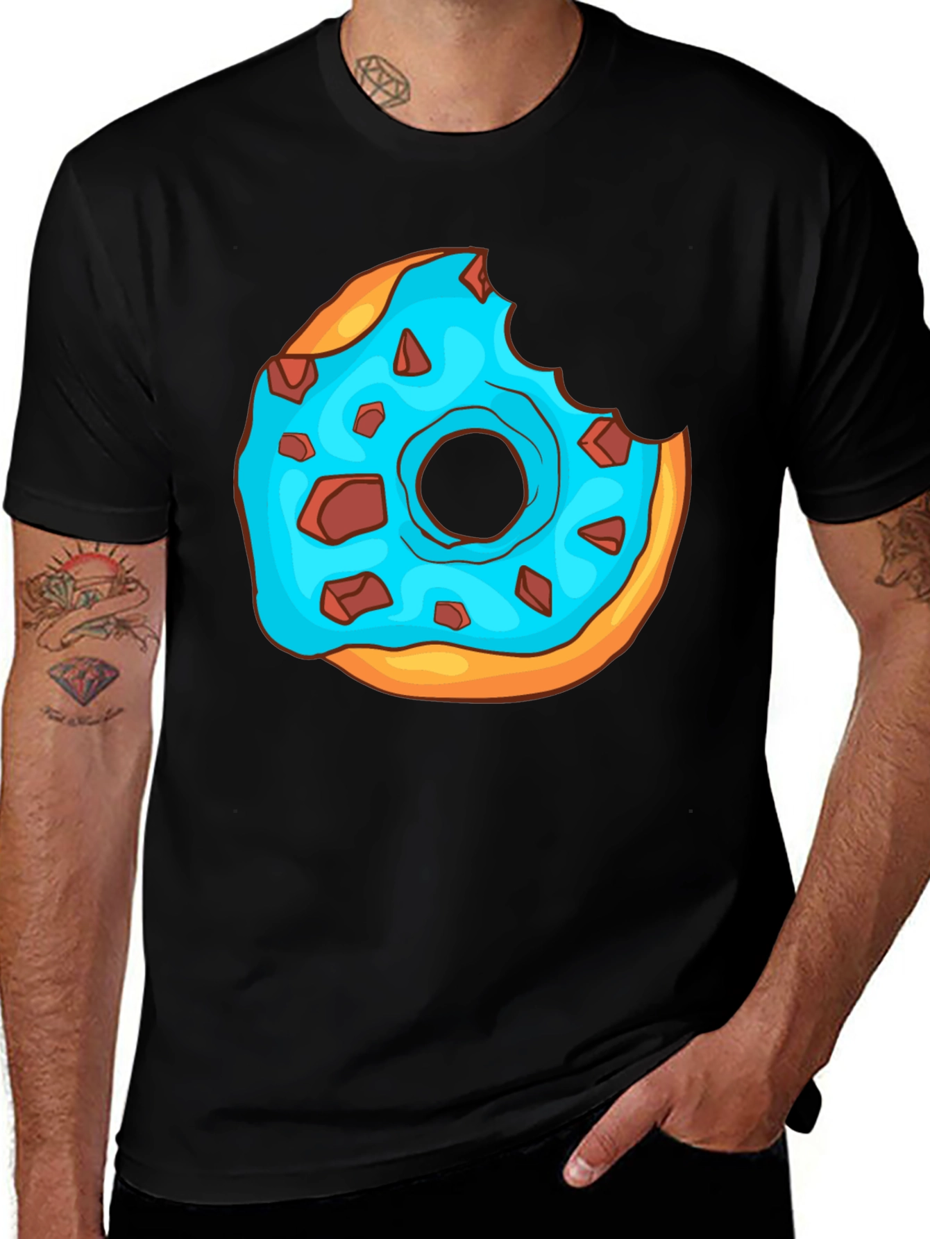 Variant 20 of Donut Graphic T-Shirt - Fun Food Tee