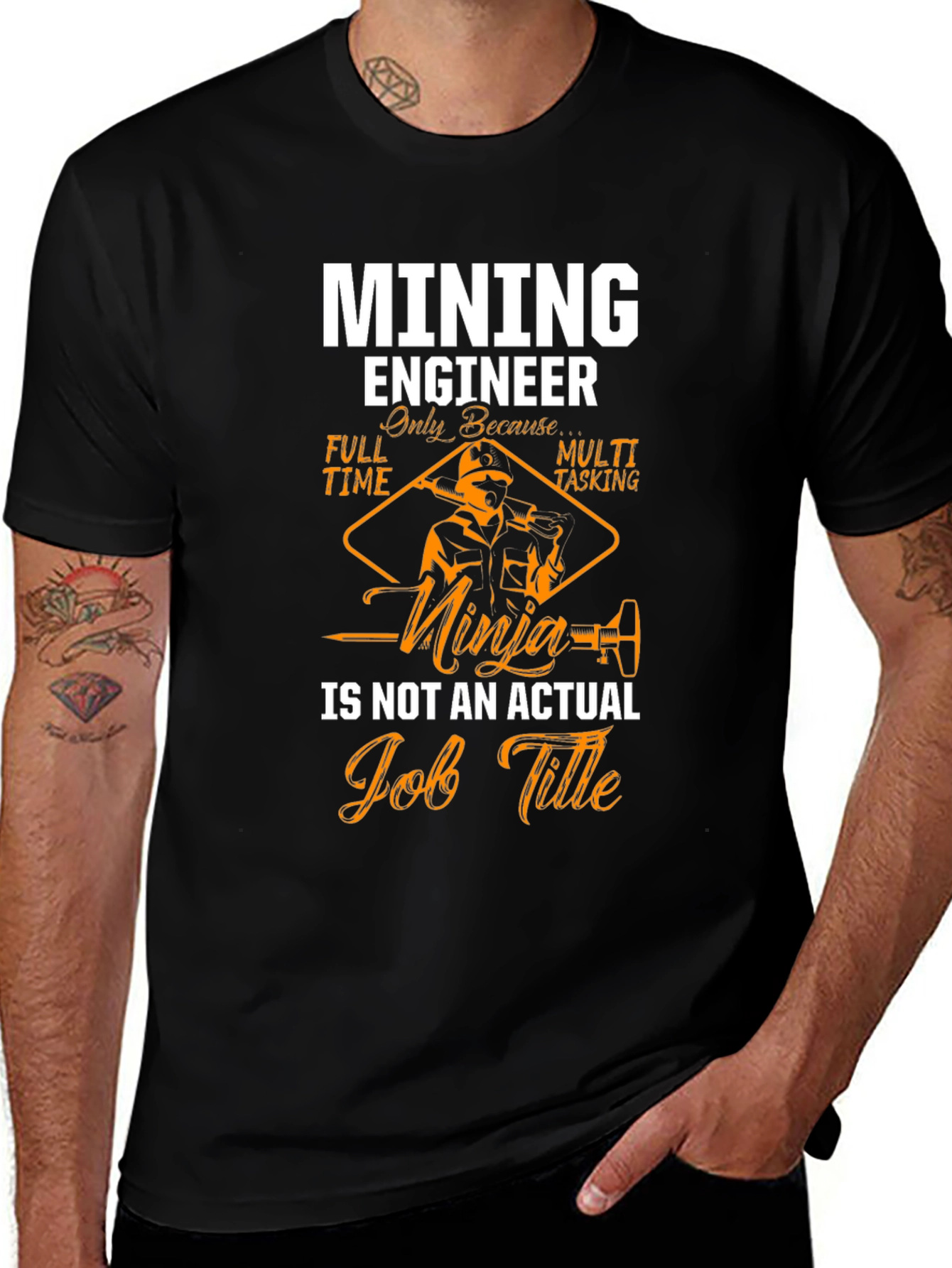 Mining Engineer T-Shirt - Ninja Job Title Humor Tee