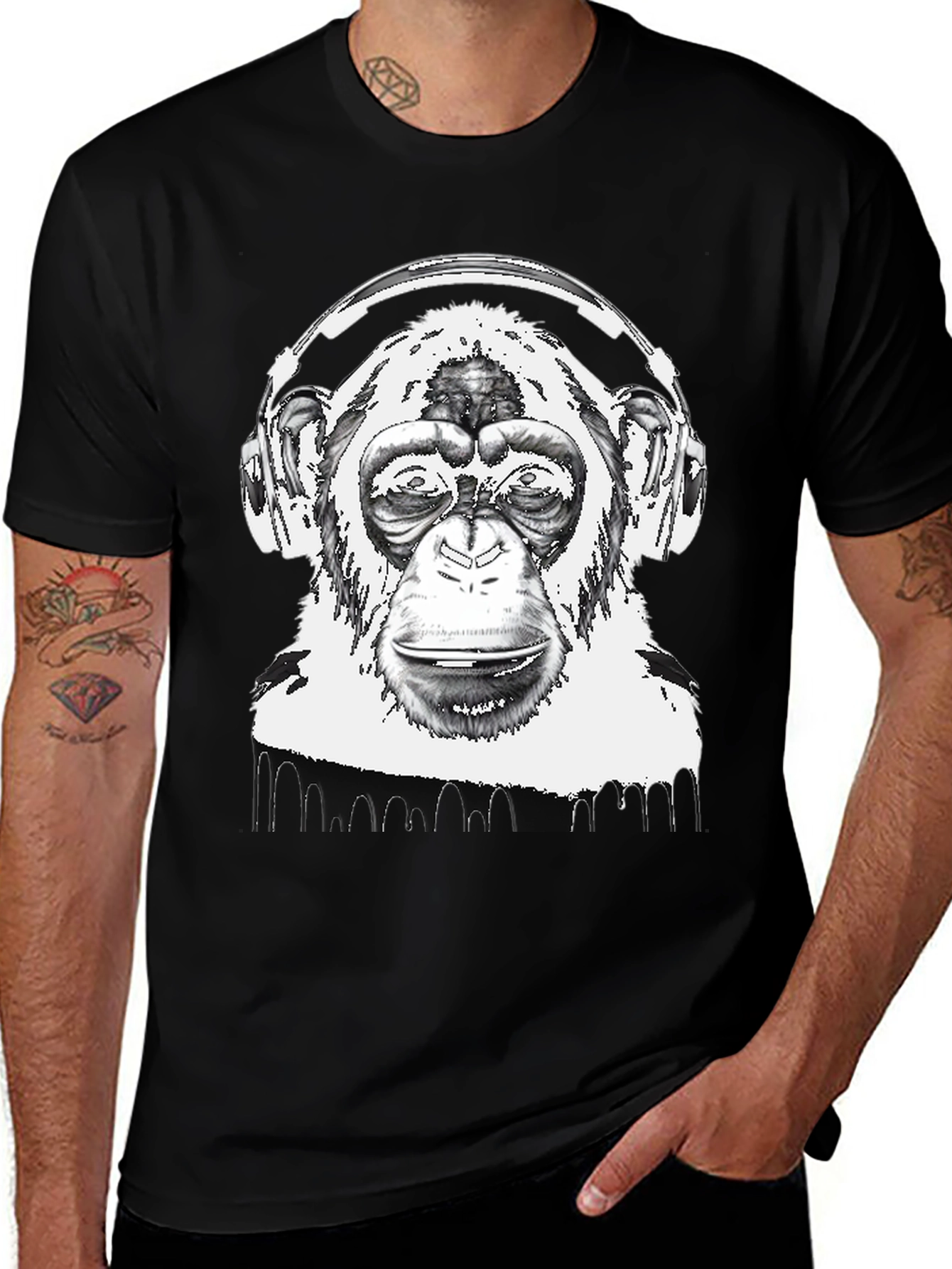 Variant 26 of Monkey DJ Graphic Tee - Cool & Unique Design