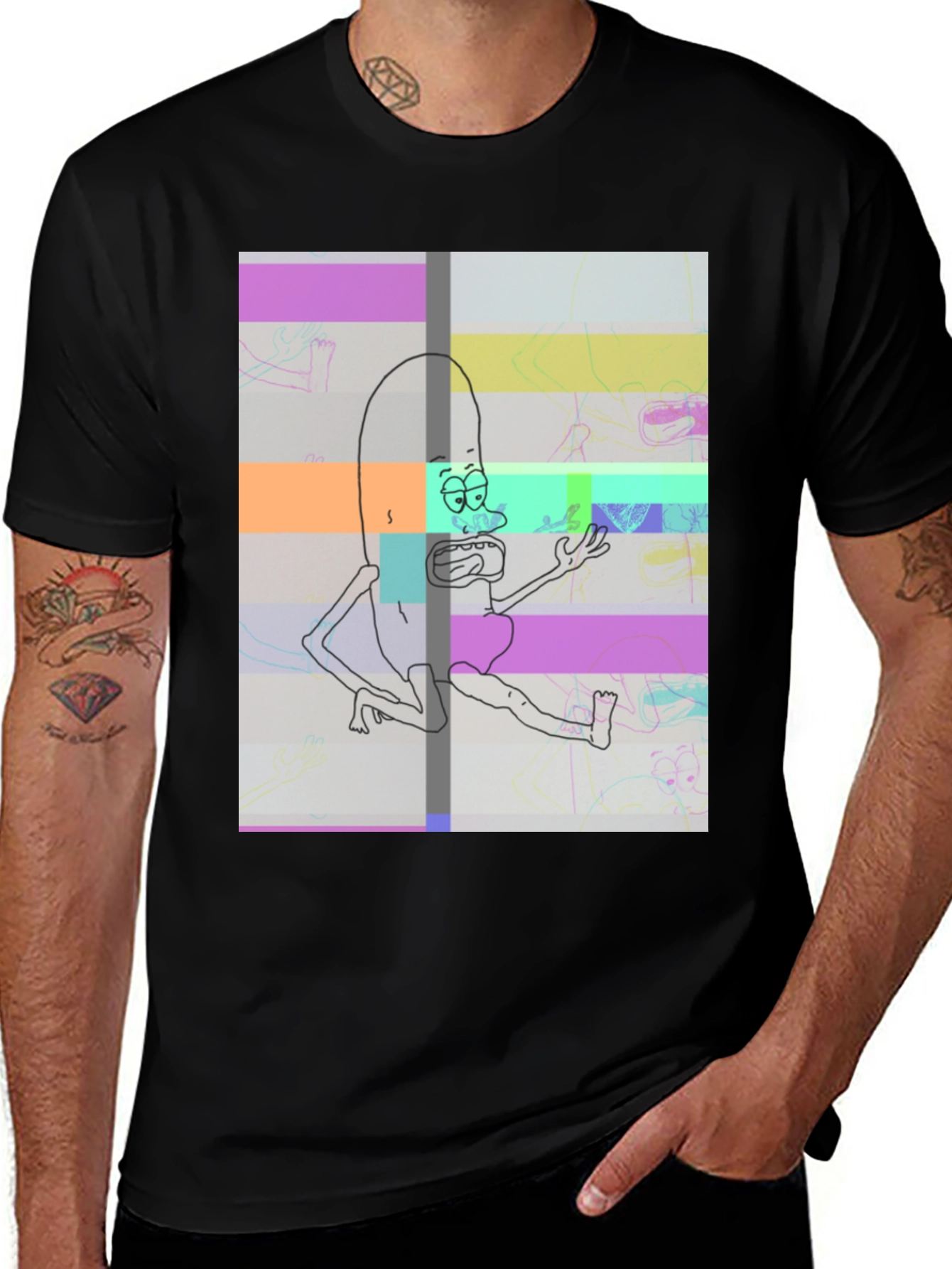 Pickle Rick Glitch T-Shirt