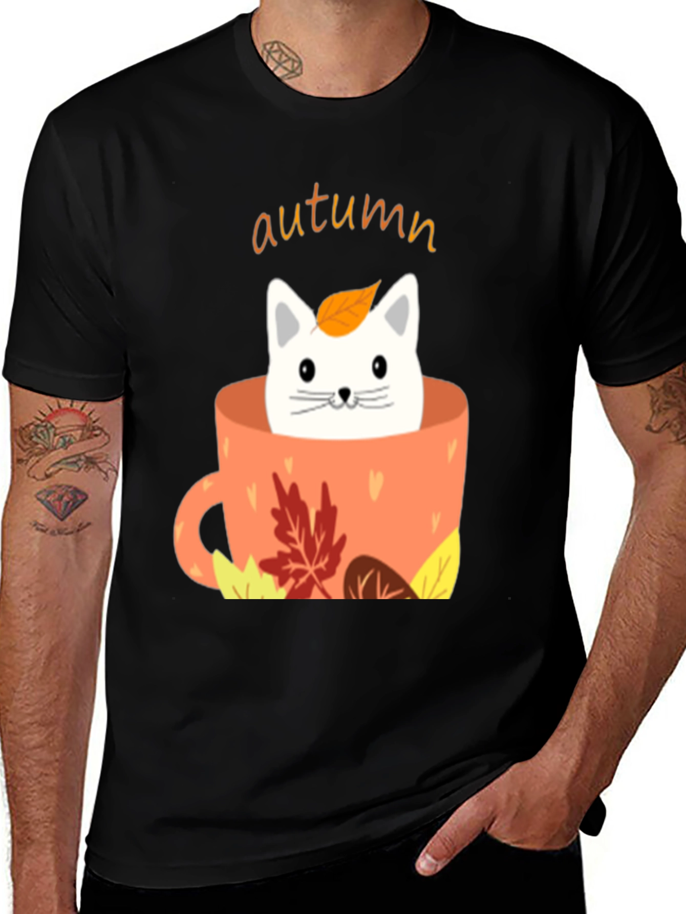 Variant 23 of Autumn Cat in Mug T-Shirt