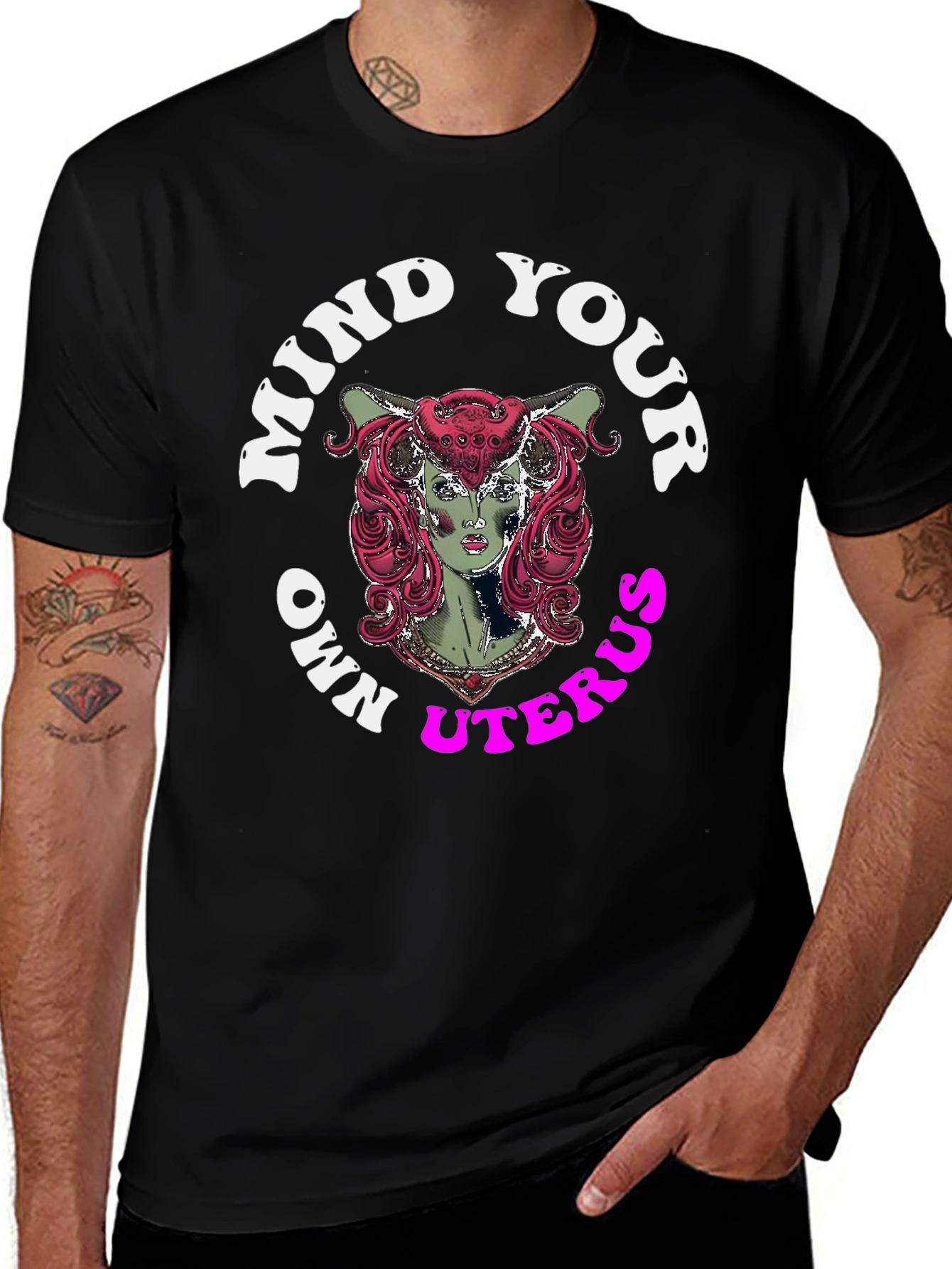 Variant 9 of Mind Your Own Uterus Graphic T-Shirt