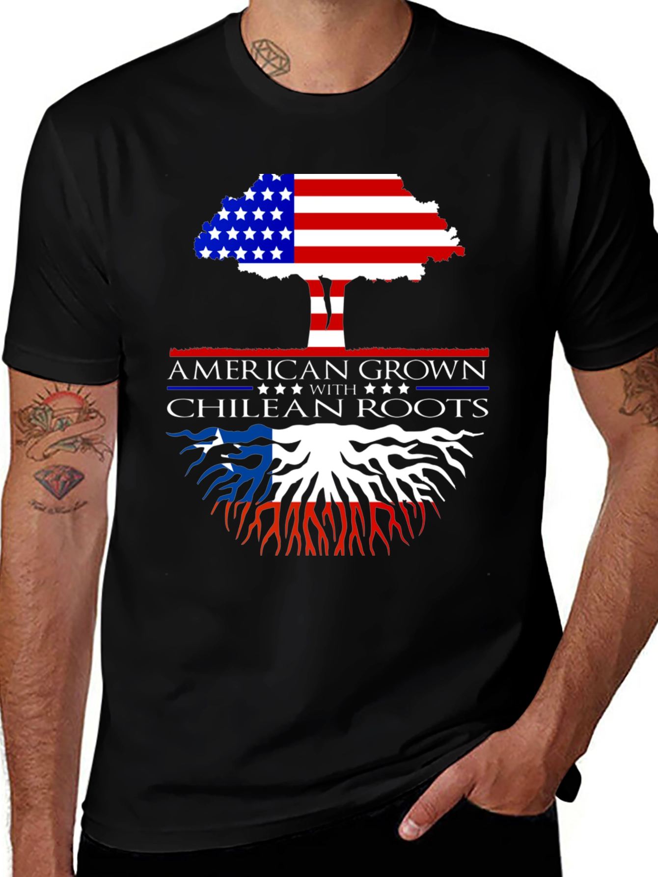 Variant 21 of American Grown Chilean Roots T-Shirt