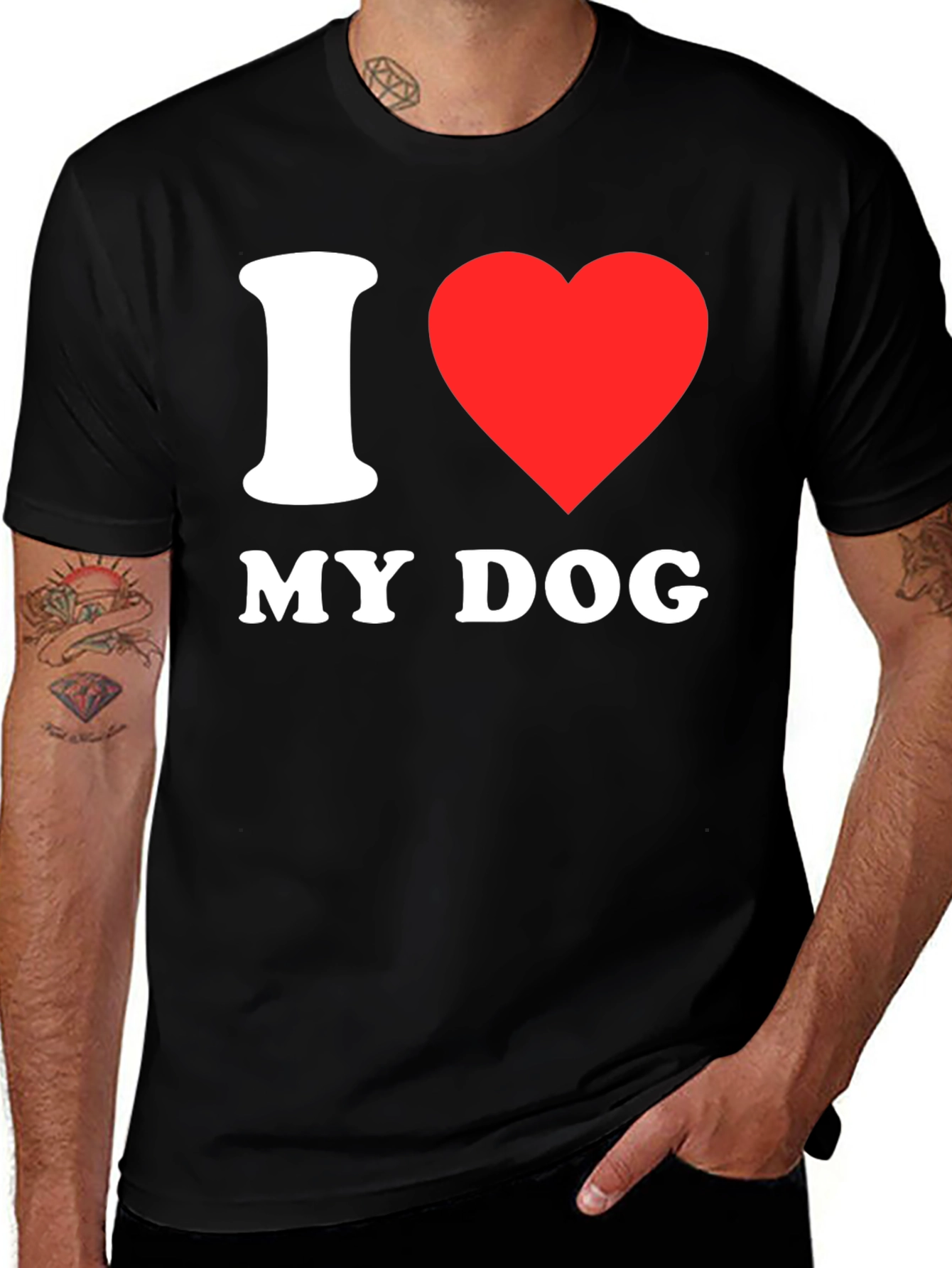 Variant 13 of I Love My Dog T-Shirt - Graphic Tee