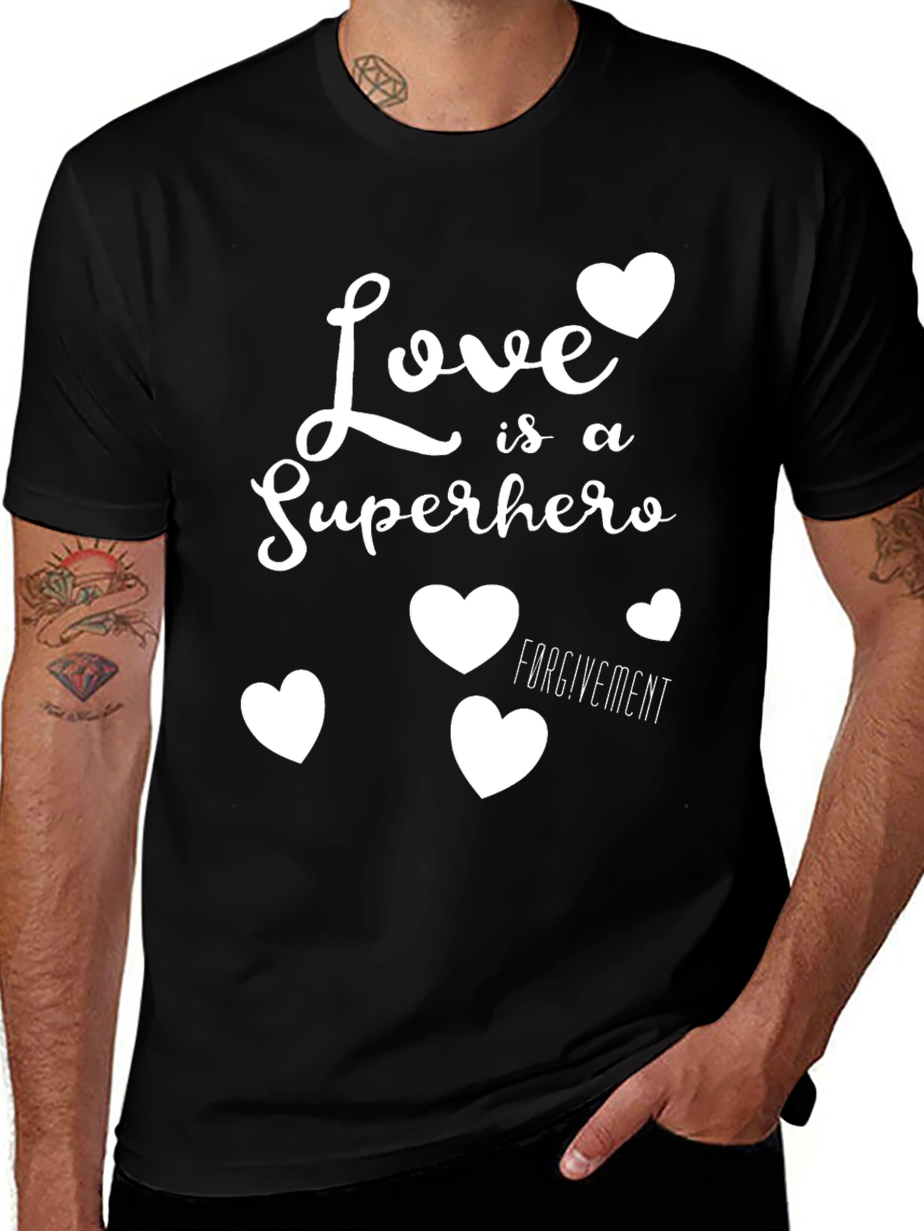 Variant 14 of Love is a Superhero Graphic T-Shirt