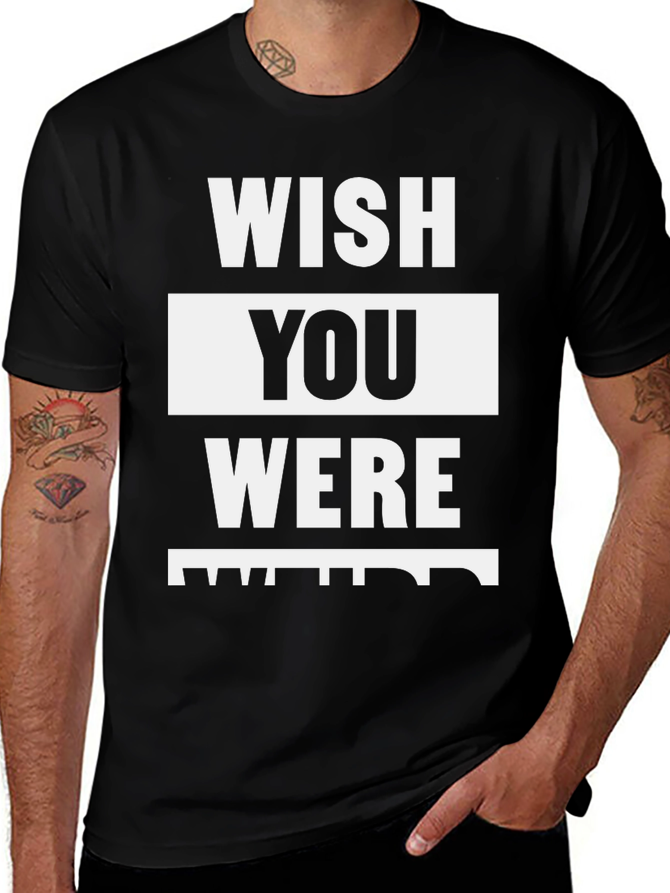 Variant 16 of Wish You Were Here Black T-Shirt