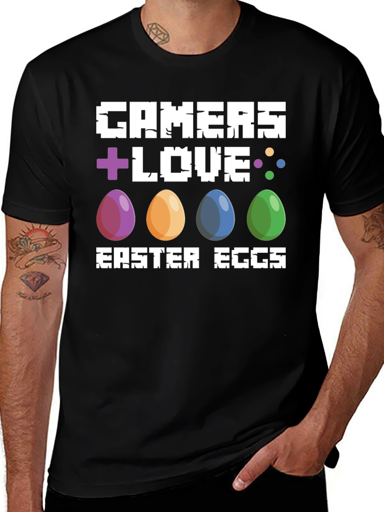 Gamers Love Easter Eggs T-Shirt - Gaming Easter Tee