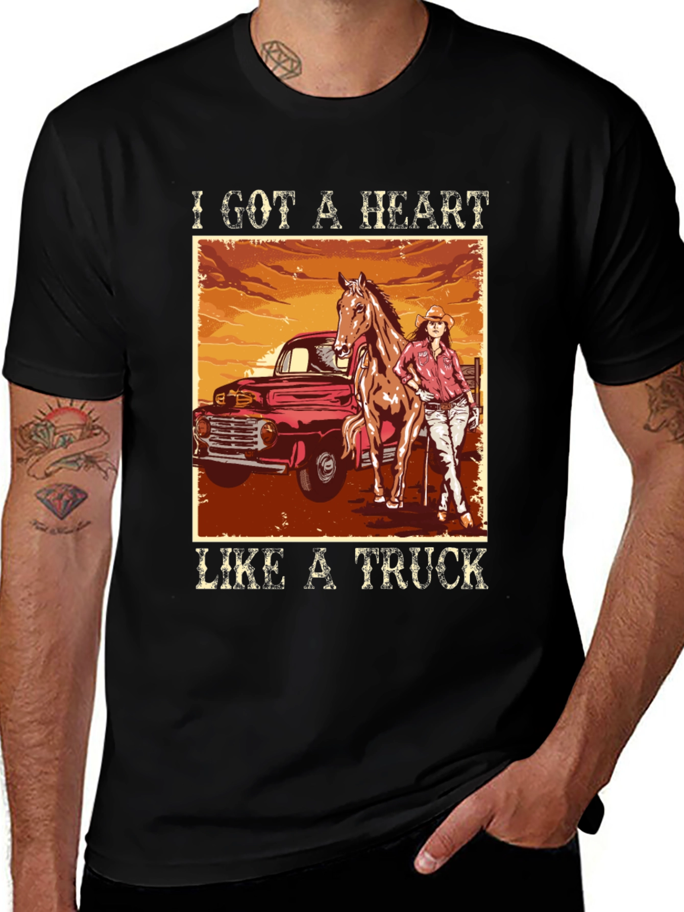 Variant 29 of I Got a Heart Like a Truck Graphic Tee