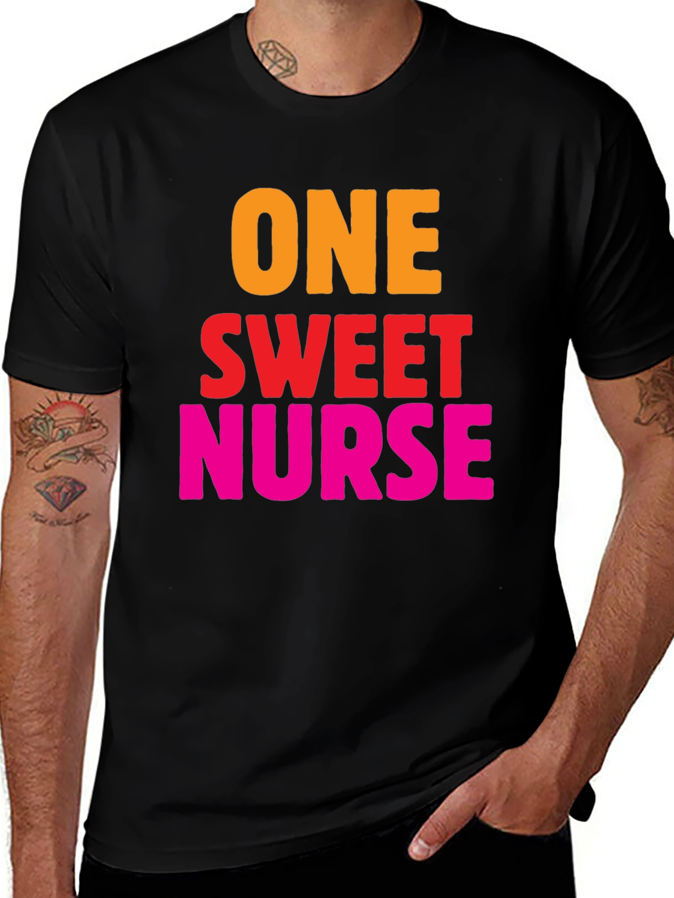 One Sweet Nurse Graphic Tee - Black T-Shirt