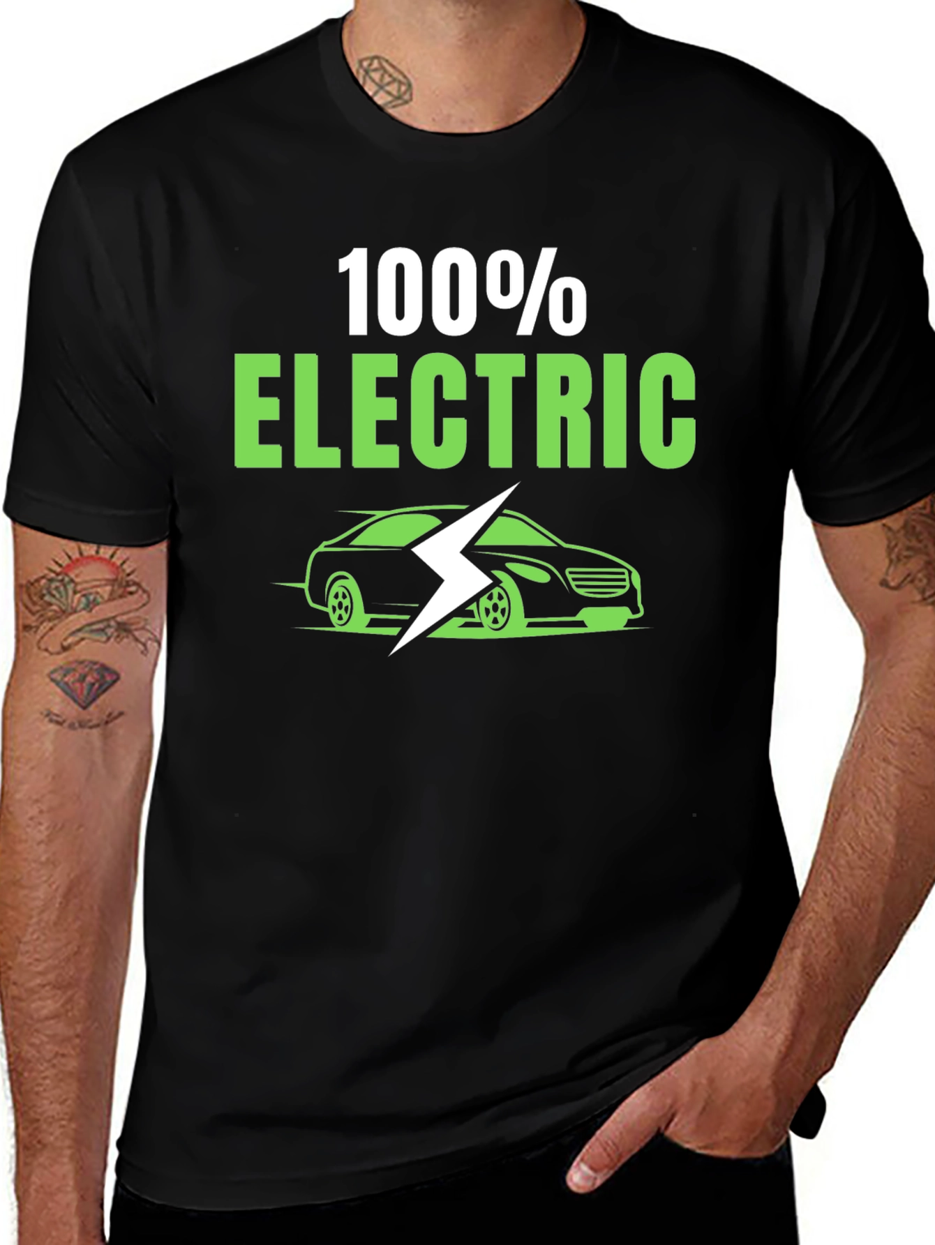 100% Electric Car T-Shirt