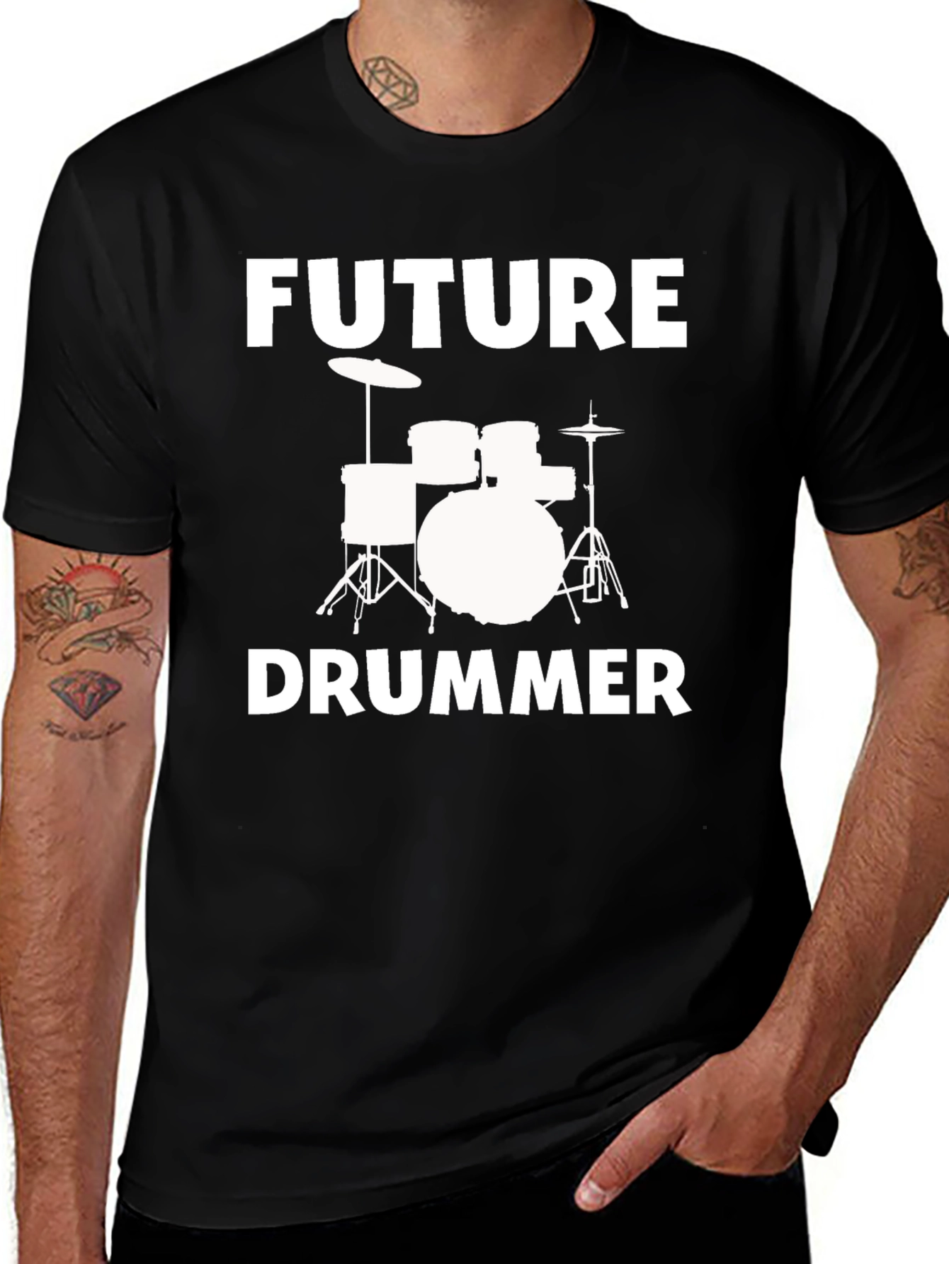 Variant 2 of Future Drummer Black T-Shirt