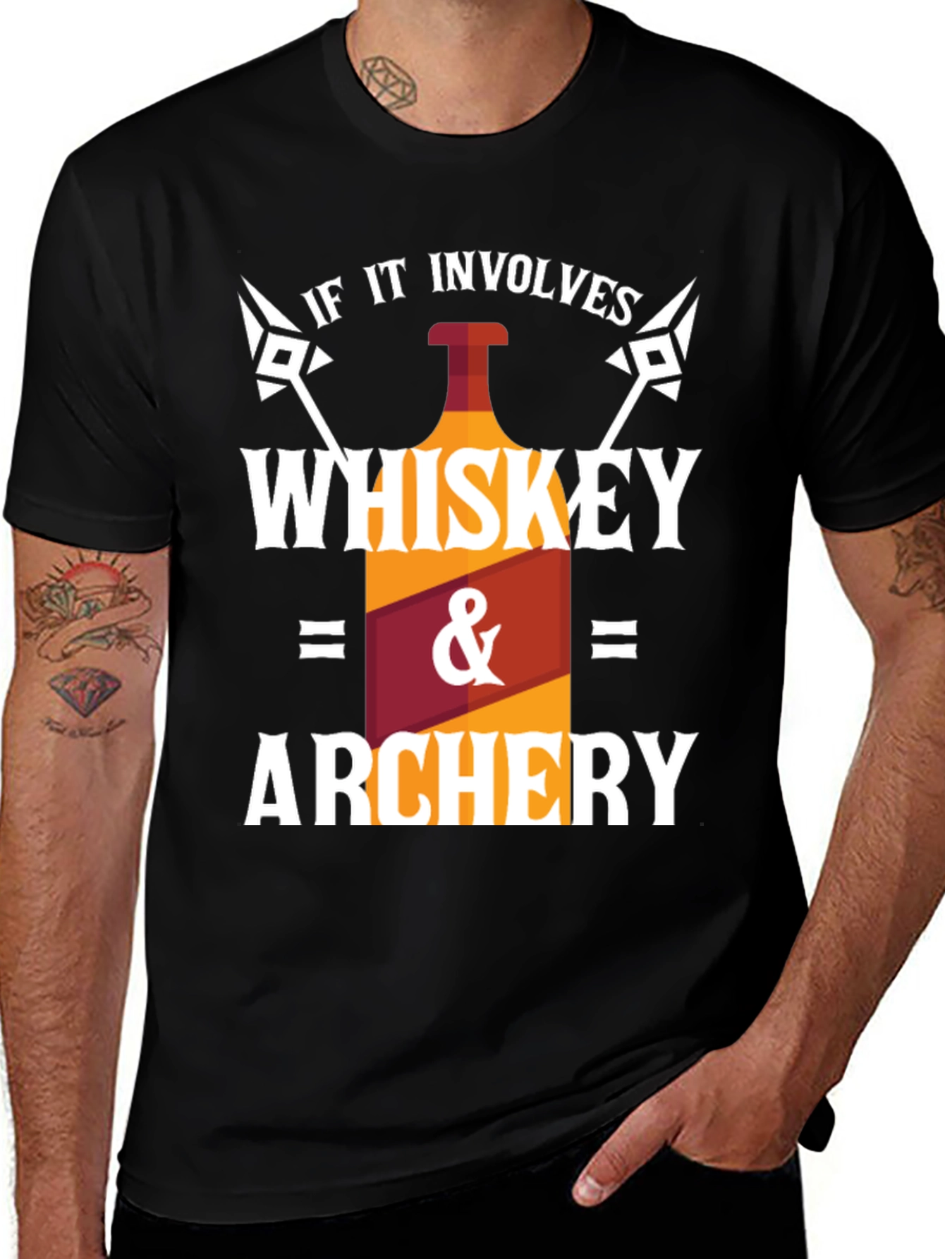 Variant 14 of Whiskey & Archery Black Graphic T-Shirt