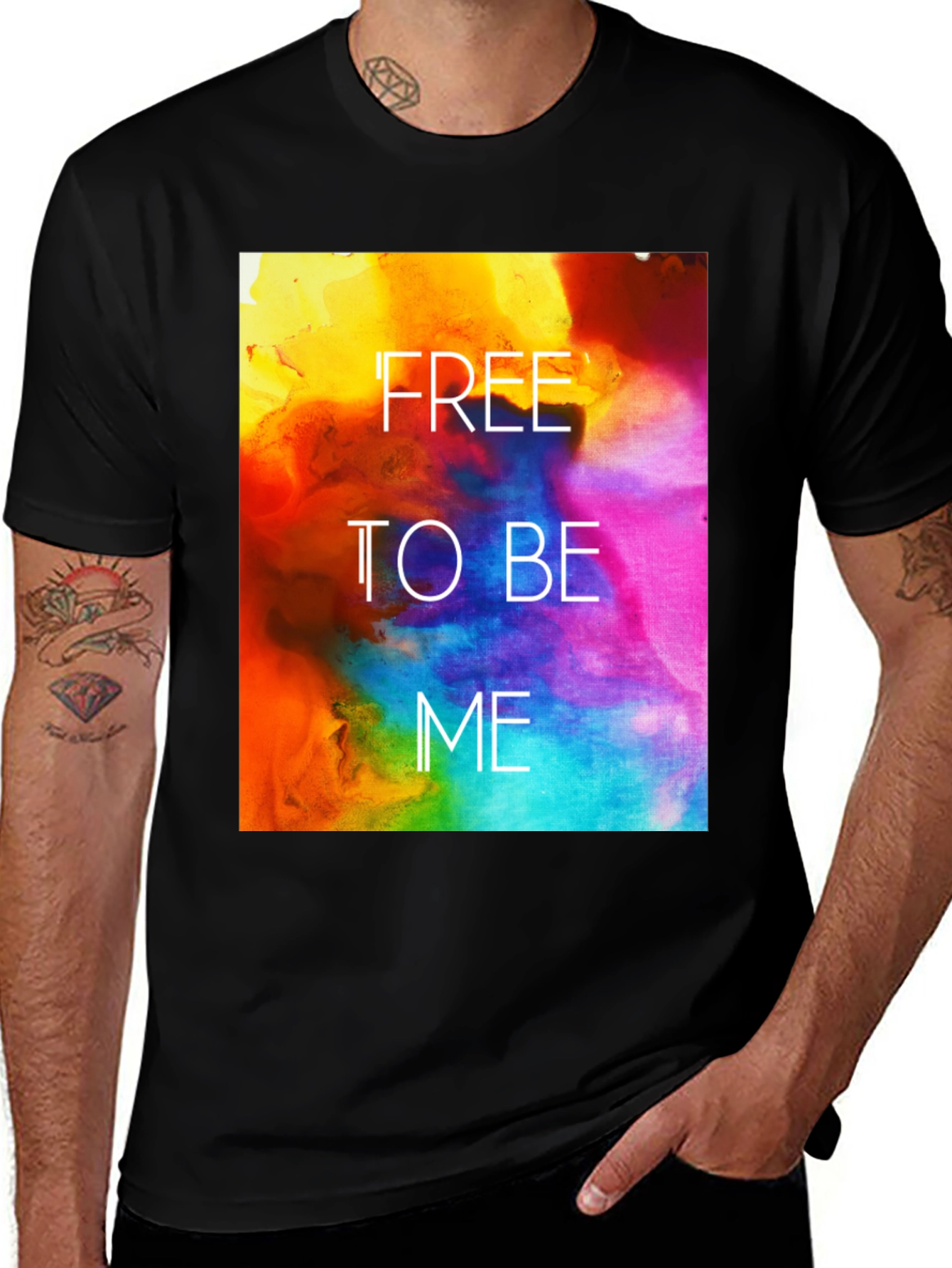 Variant 16 of Free to Be Me Watercolor Graphic T-Shirt