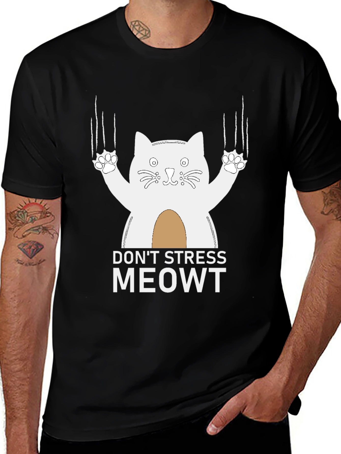 Variant 17 of Don't Stress Meowt T-Shirt - Funny Cat Tee