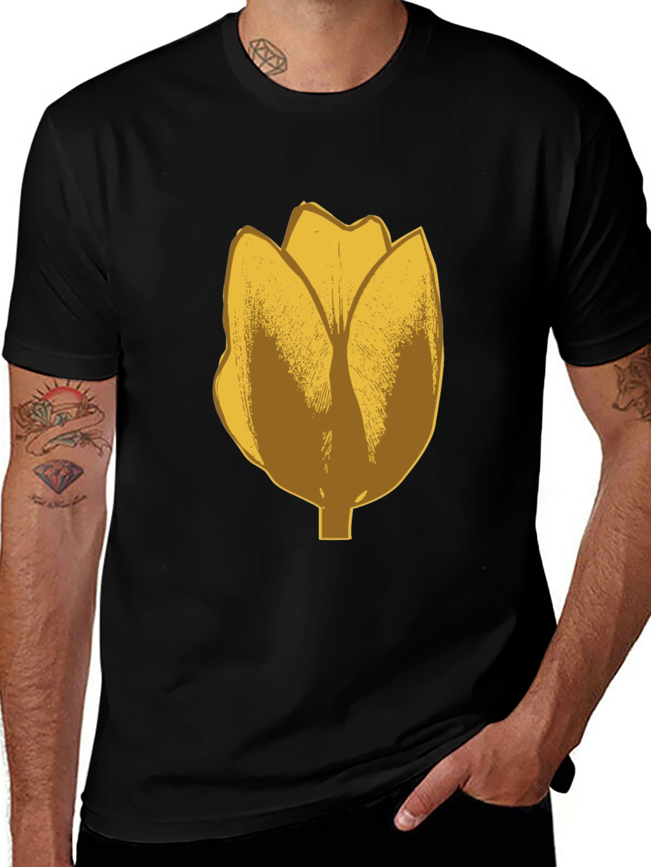 Variant 22 of Tulip Graphic Tee - Unique Floral Design