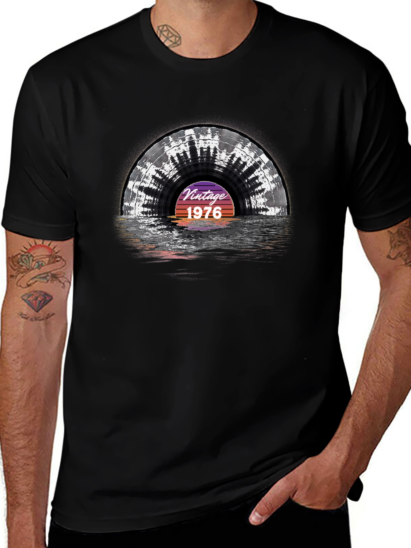 Variant 22 of Vintage 1976 Record Graphic T-Shirt