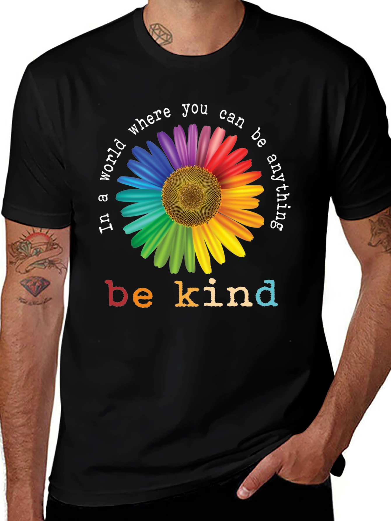 Variant 10 of Be Kind Sunflower Graphic T-Shirt