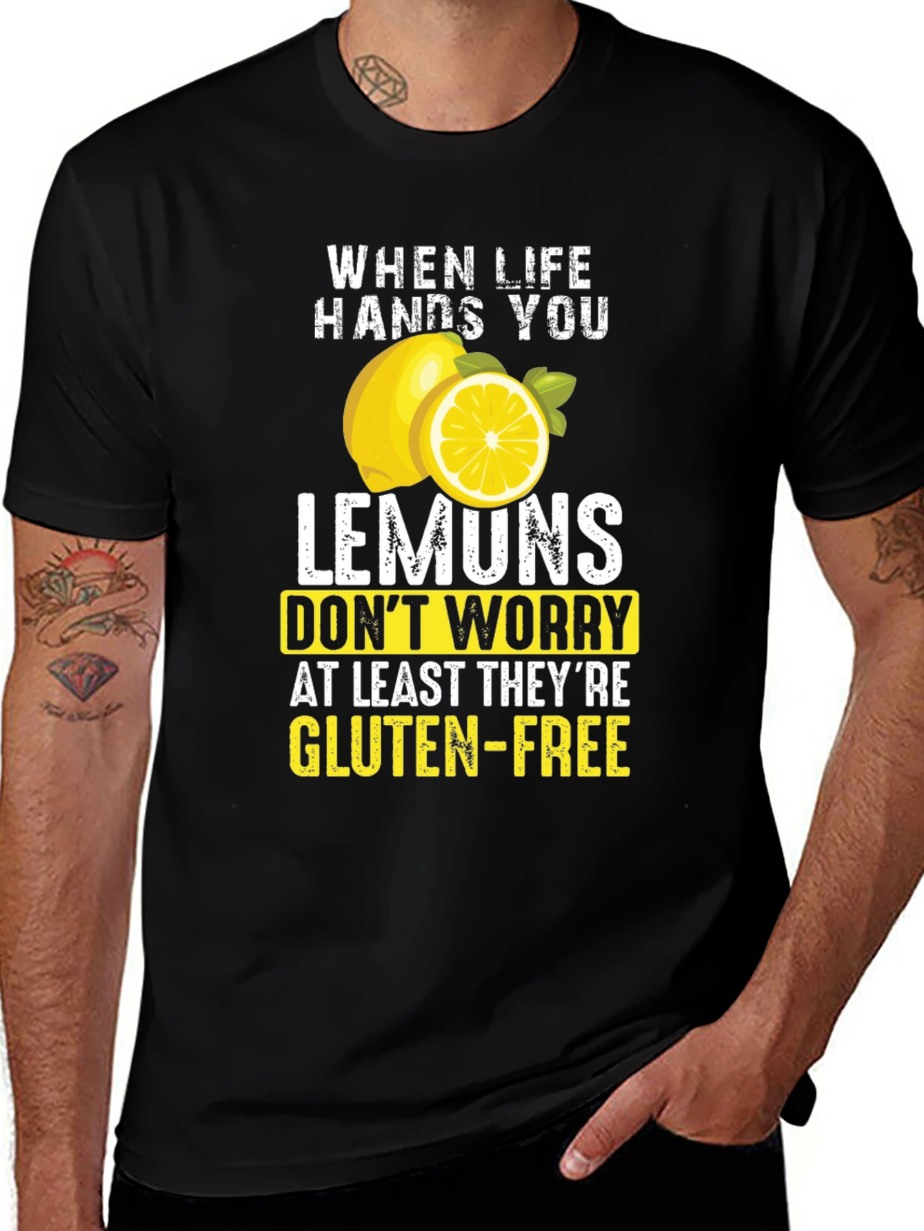 Variant 11 of Funny Lemon Gluten-Free T-Shirt - Sarcastic Graphic Tee
