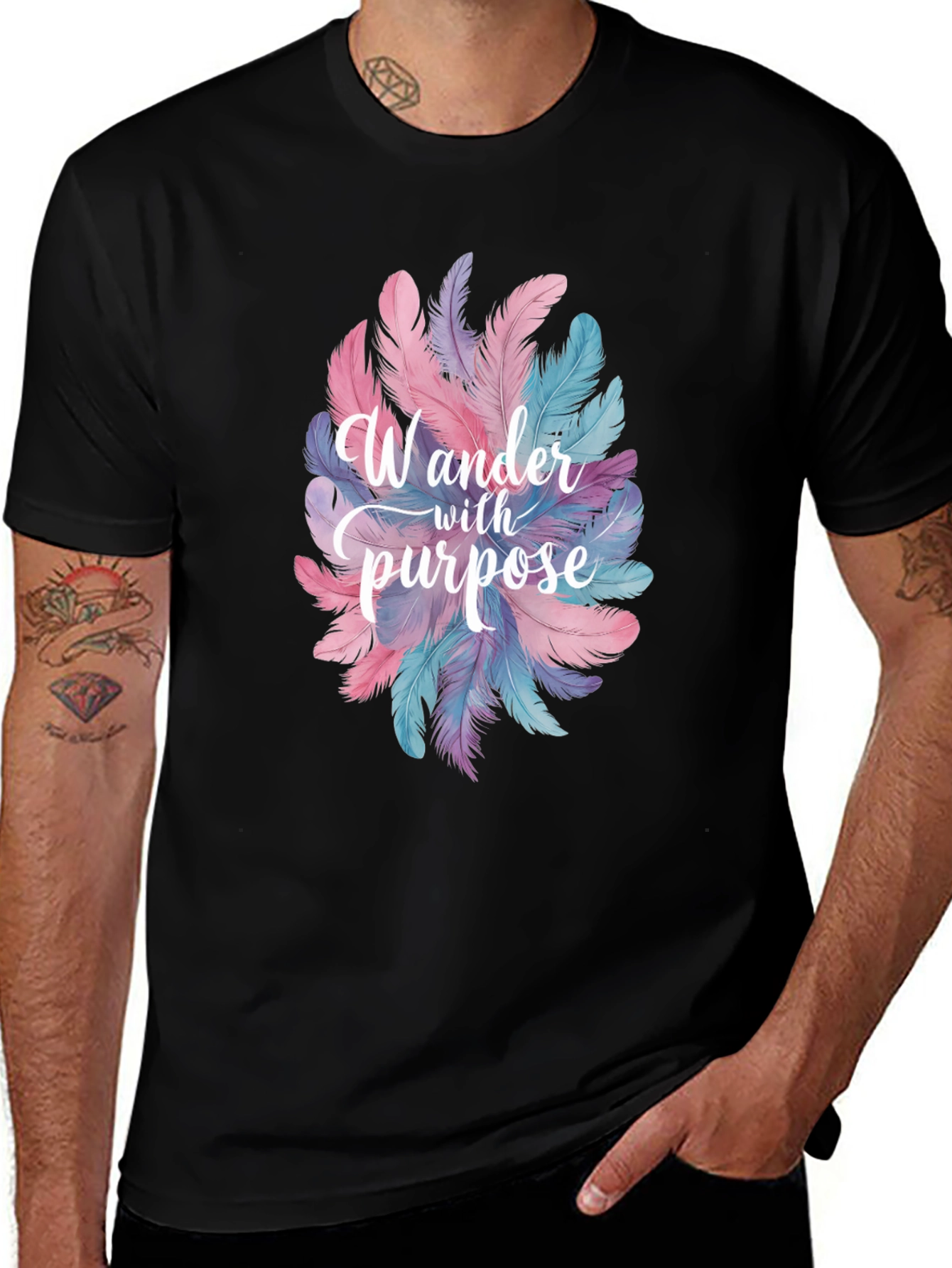 Variant 14 of Wander With Purpose Feather Graphic T-Shirt