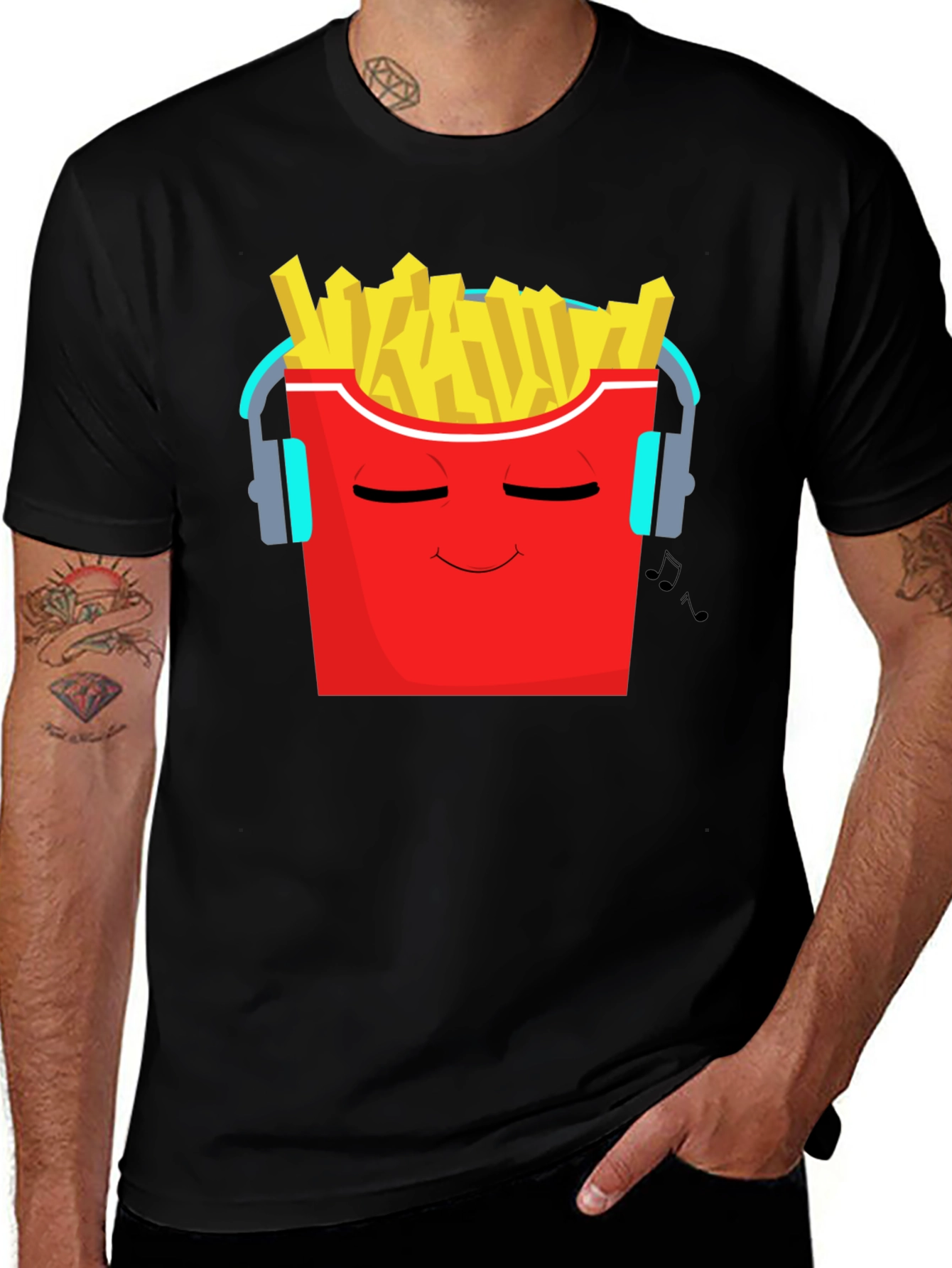 Variant 24 of Cool Fries Graphic Tee - Music Lover T-Shirt