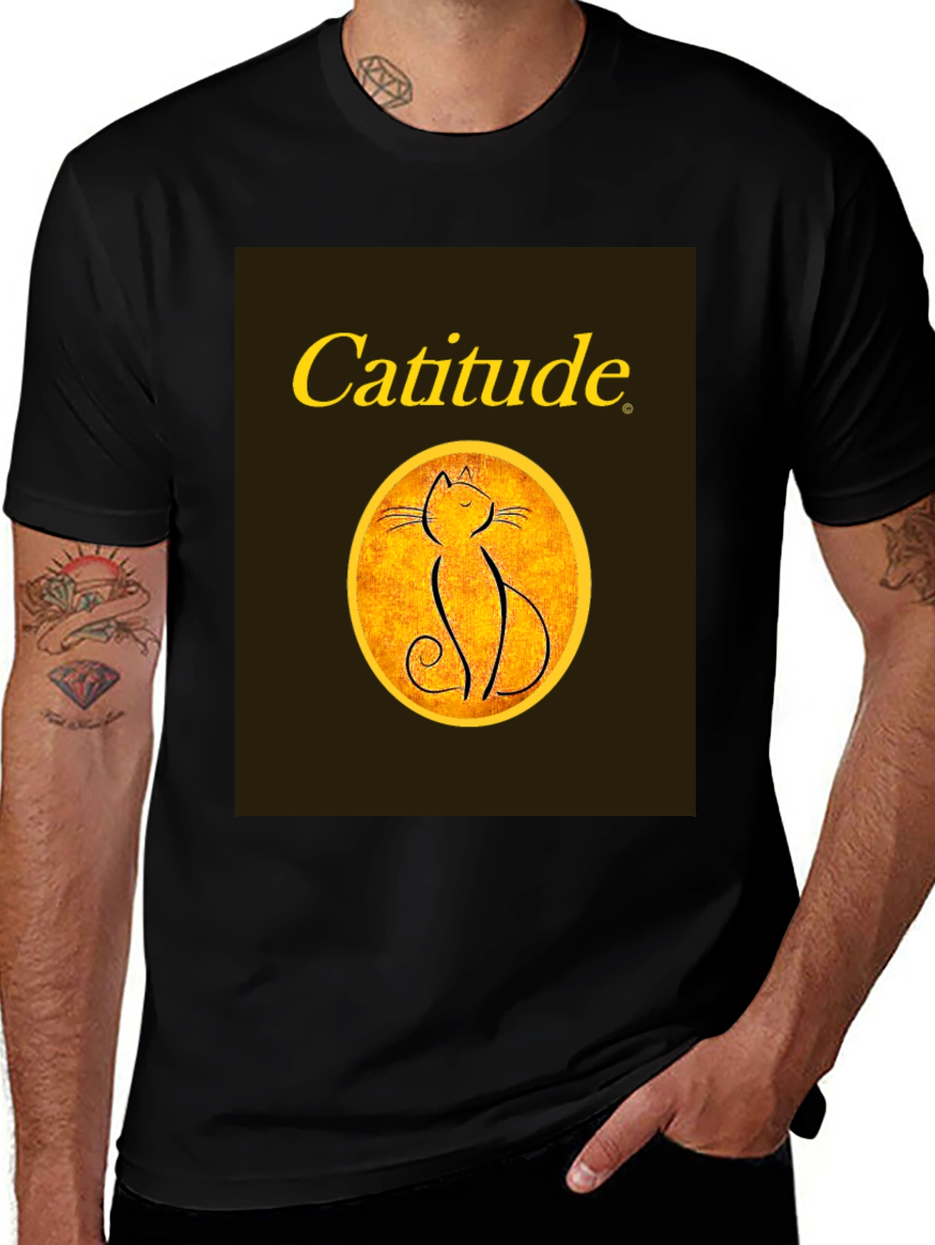 Catitude T-Shirt - Stylish Cat Lover Tee