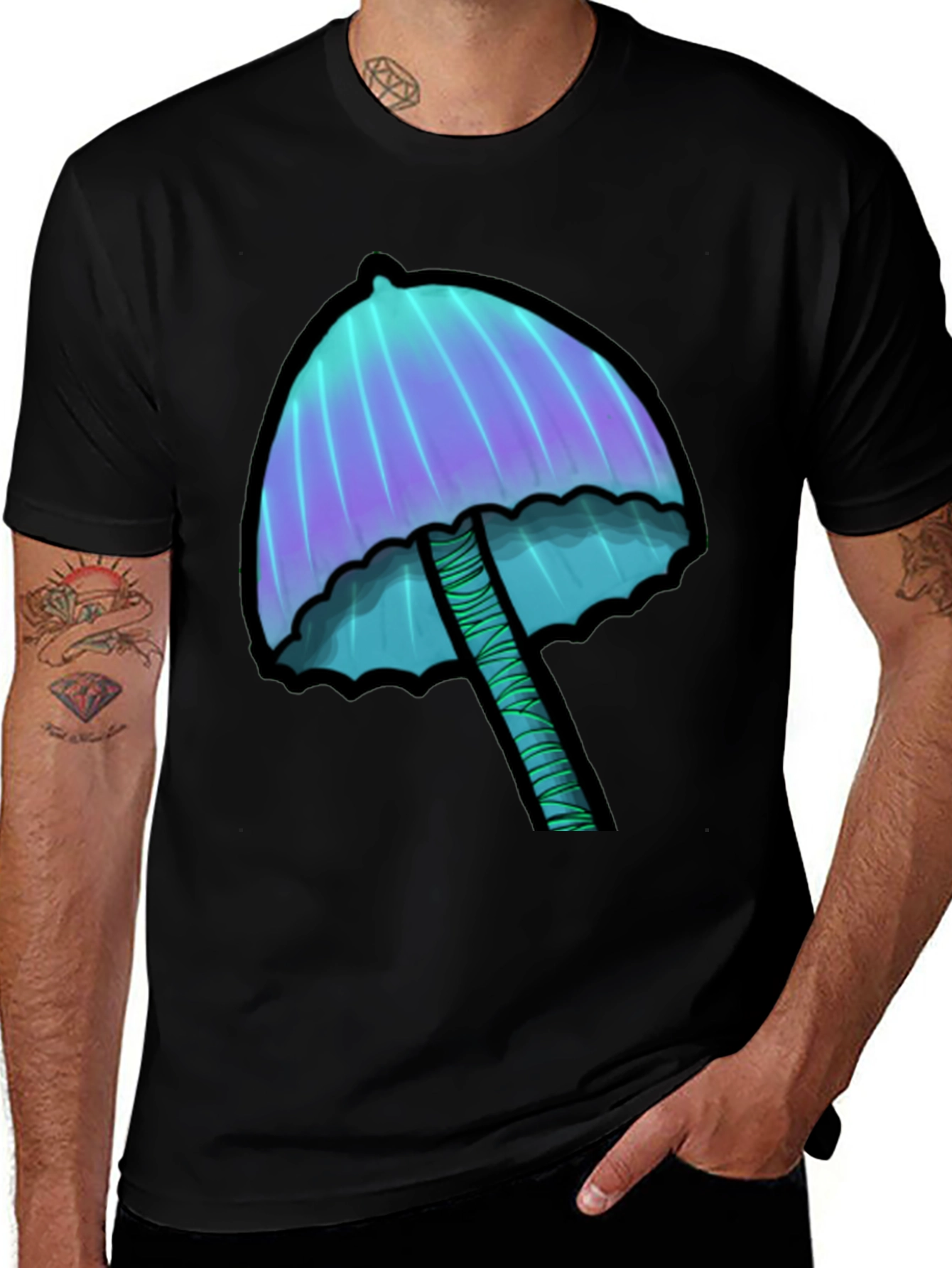 Variant 27 of Mushroom Graphic Tee - Funky & Fresh Design!