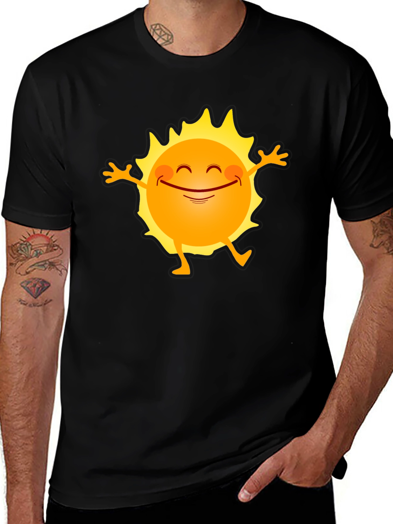 Sunny Day Black Graphic Tee