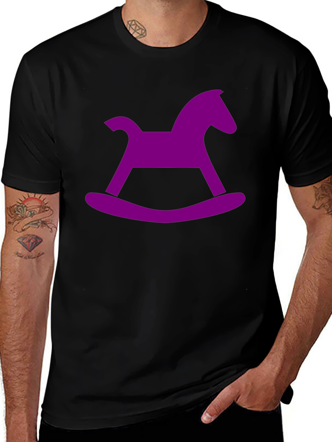 Variant 7 of Purple Rocking Horse Graphic T-Shirt