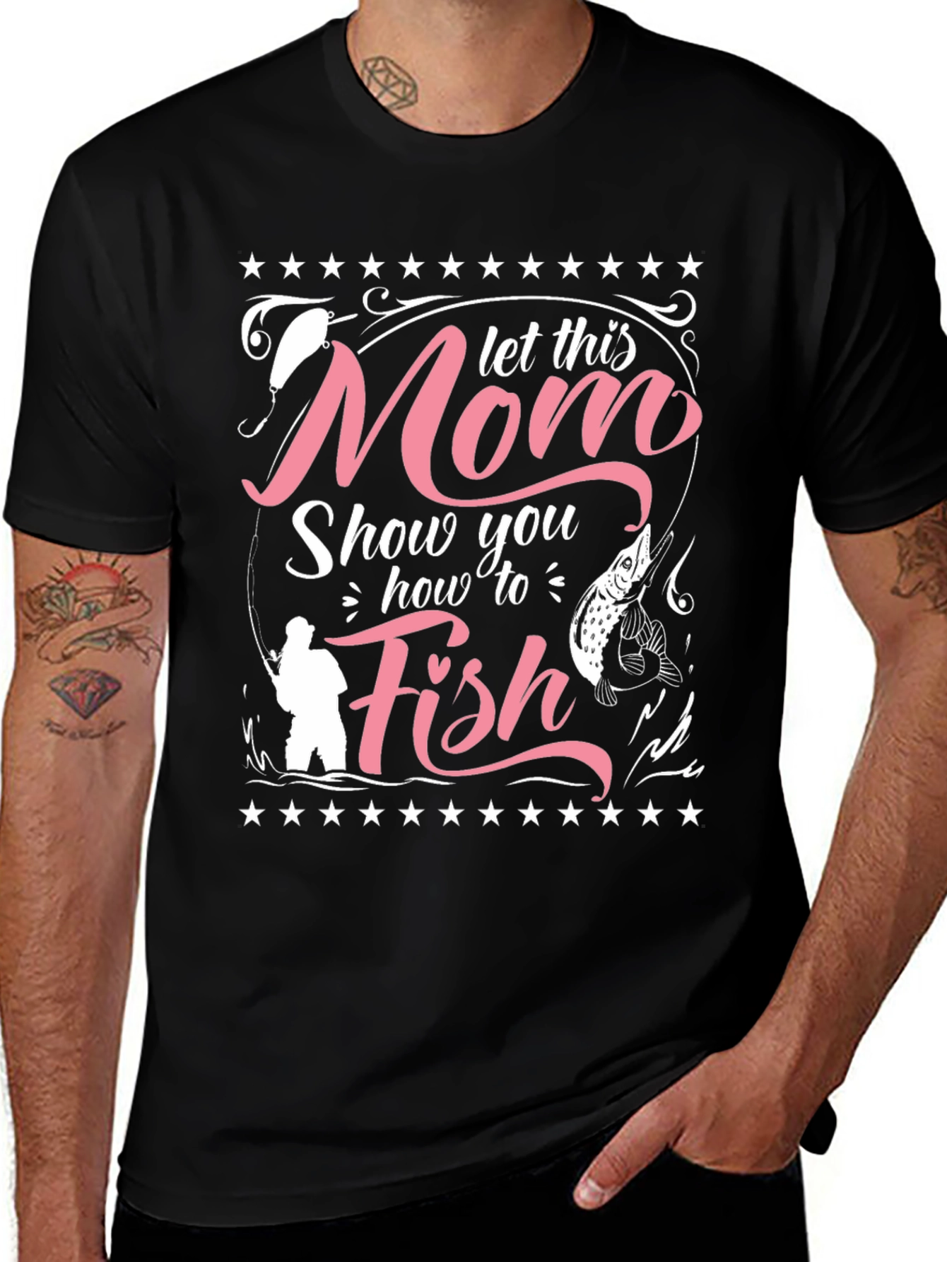 Variant 29 of Let This Mom Show You How To Fish Graphic T-Shirt