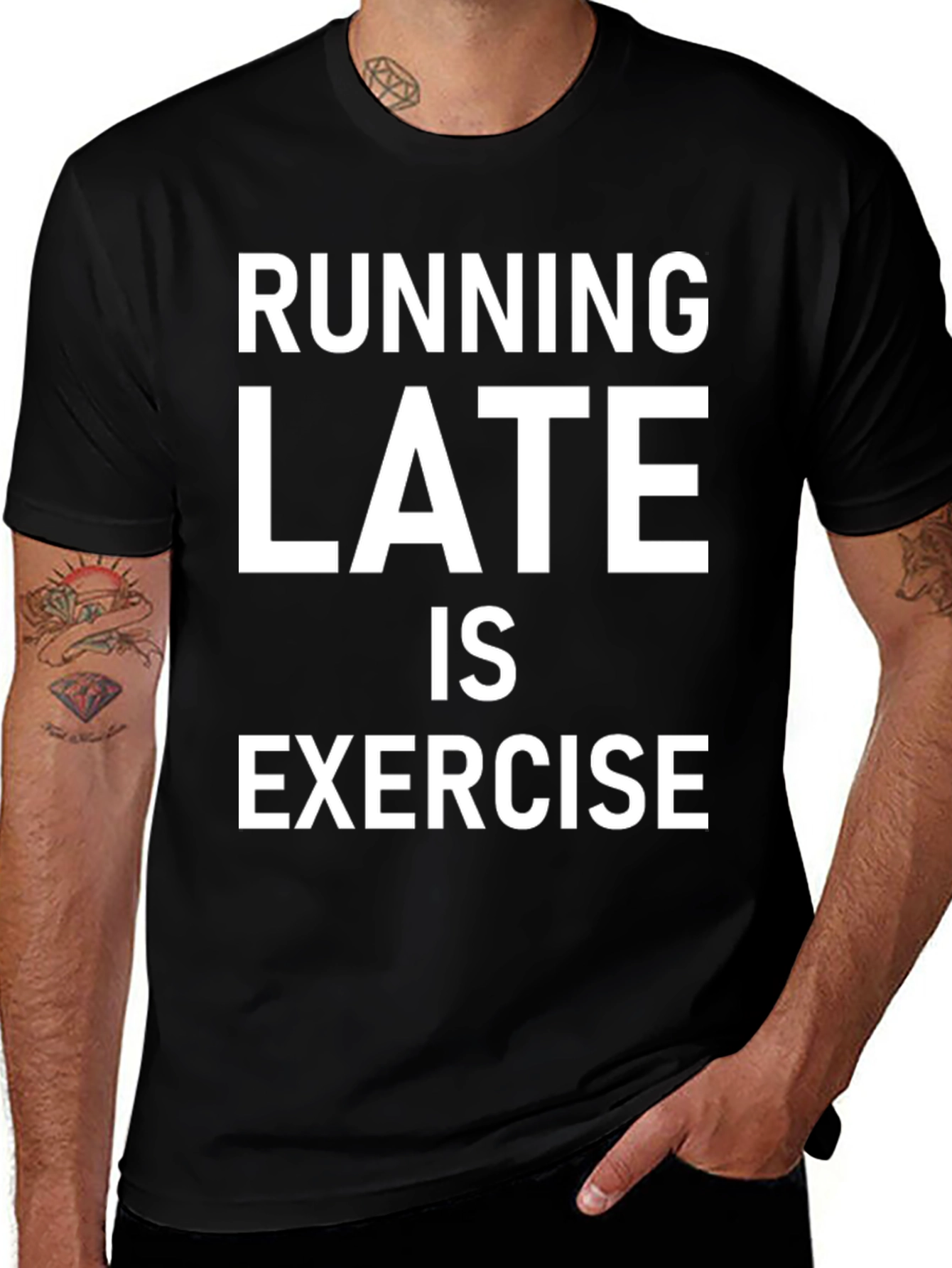 Variant 21 of Running Late is Exercise Graphic T-Shirt