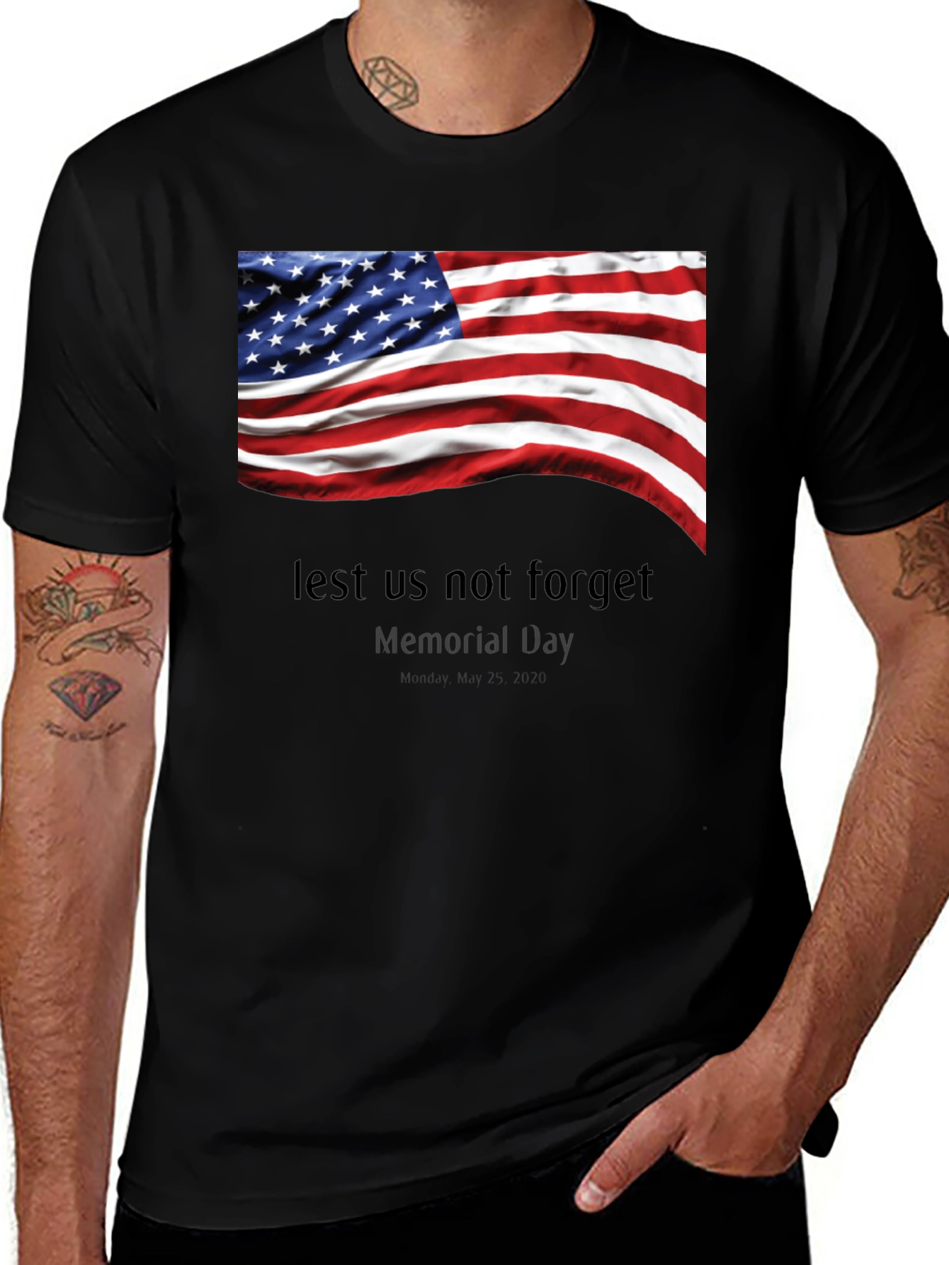 Memorial Day Lest We Forget Graphic T-Shirt