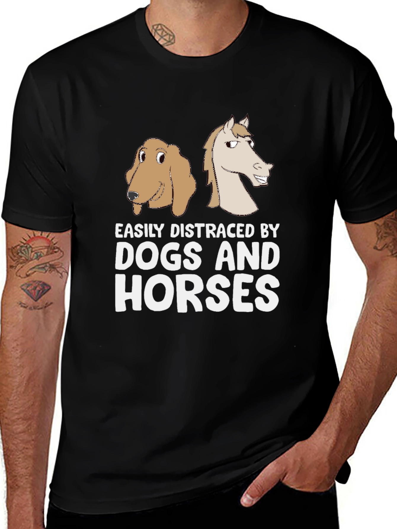 Easily Distracted by Dogs & Horses T-Shirt