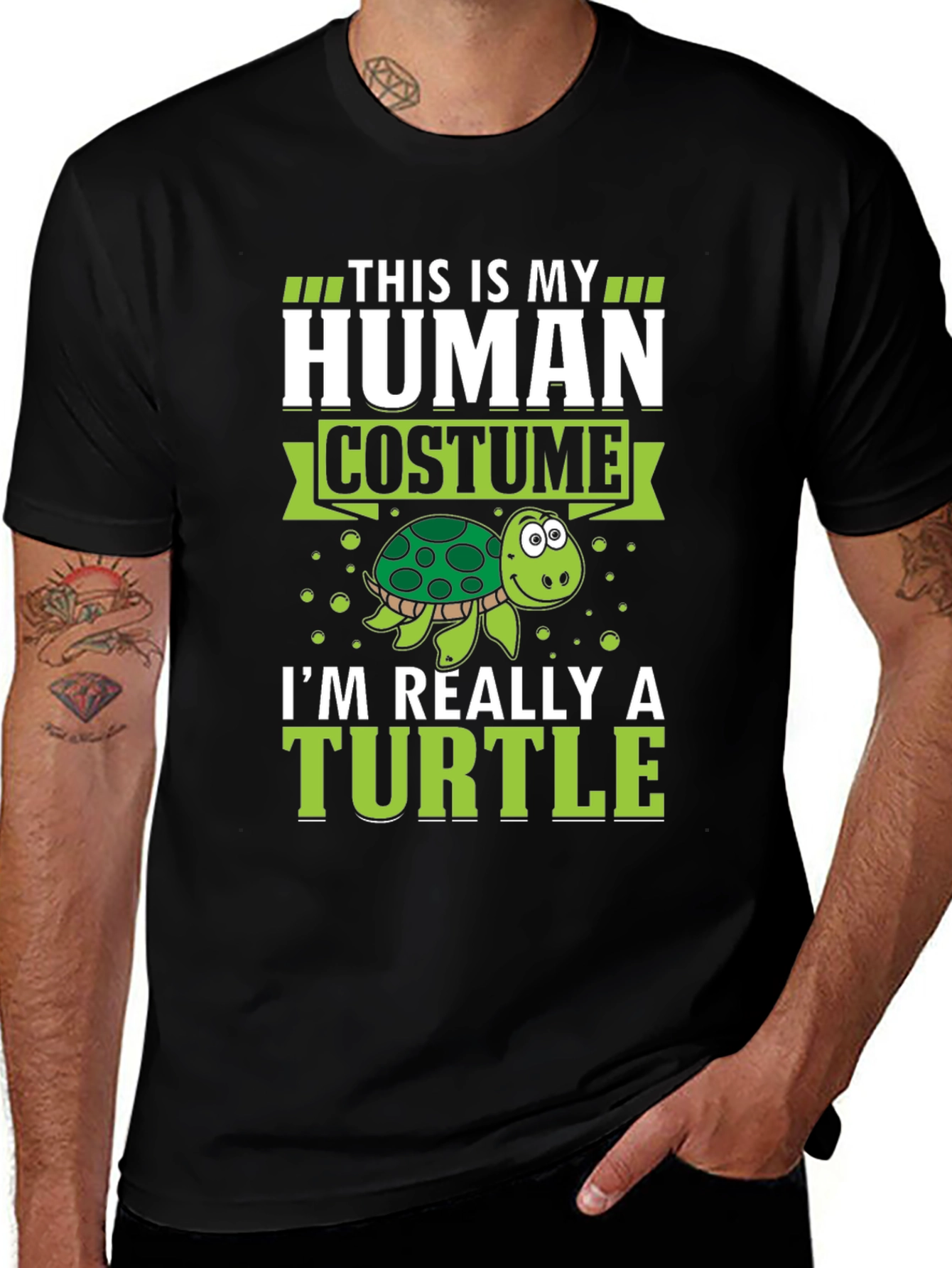 Variant 22 of Human Costume Funny Turtle Graphic T-Shirt