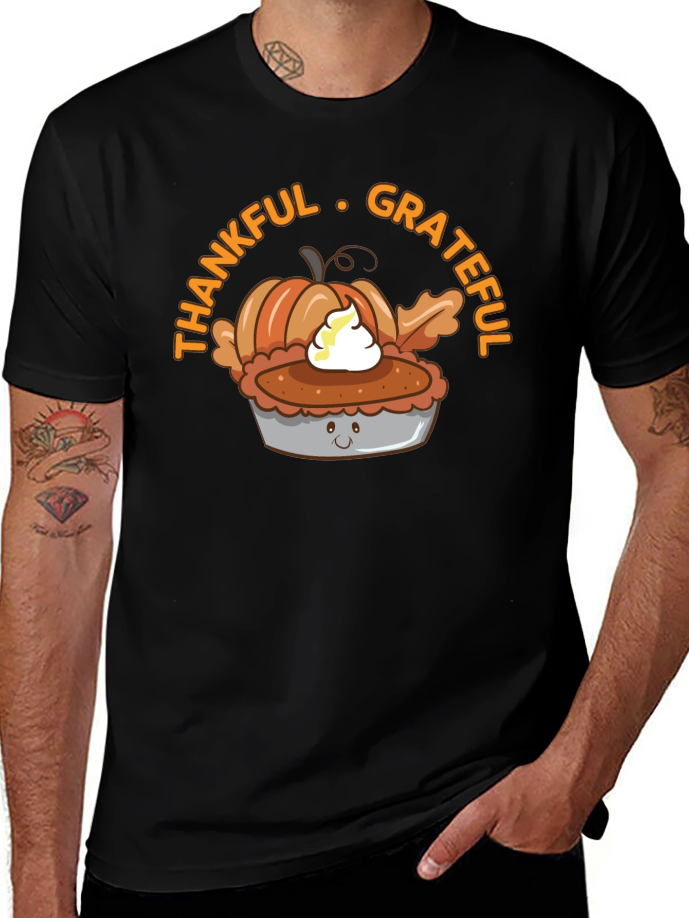 Thankful Grateful Pumpkin Pie T-Shirt