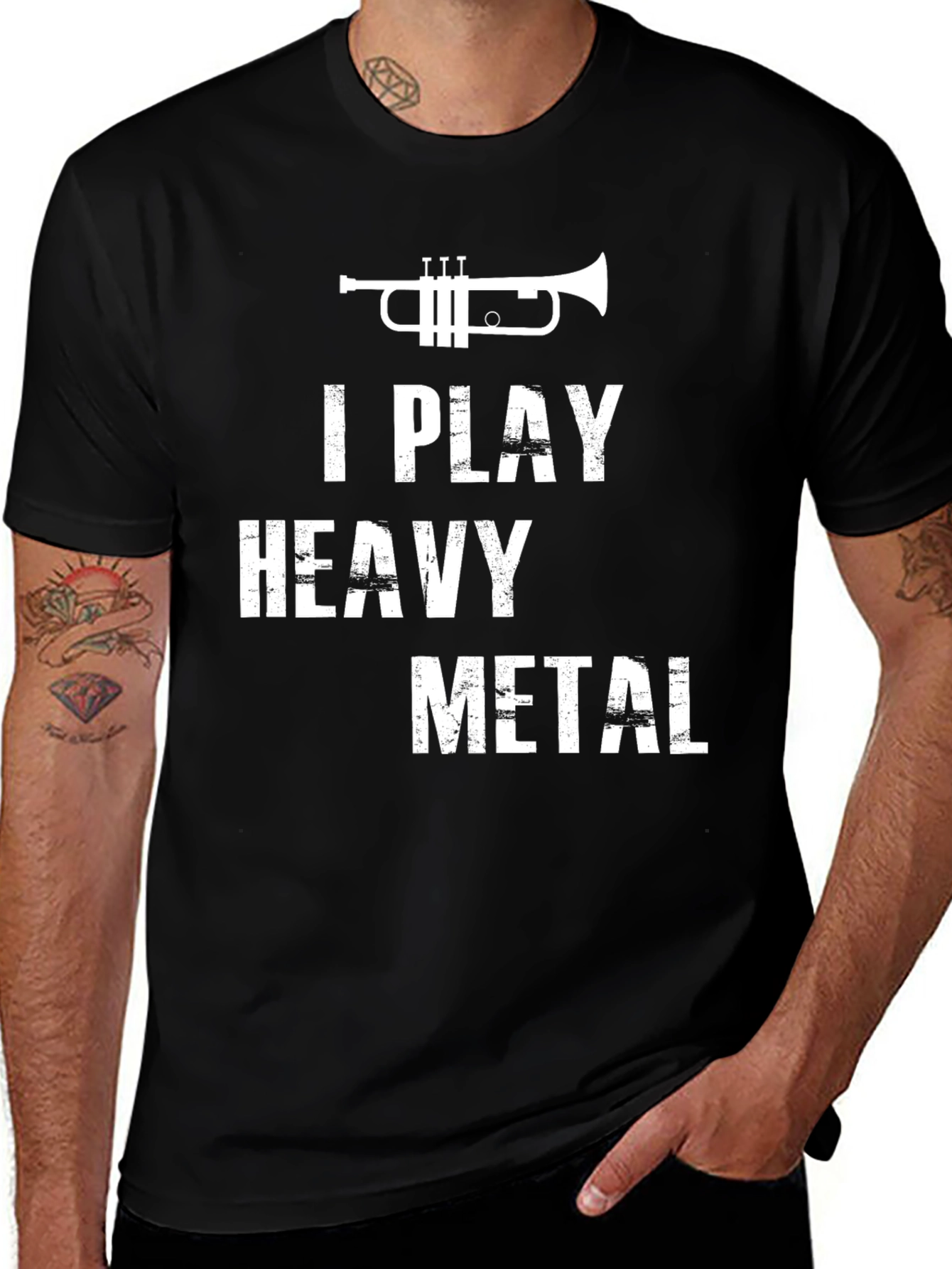 Variant 21 of I Play Heavy Metal Trumpet Graphic Tee