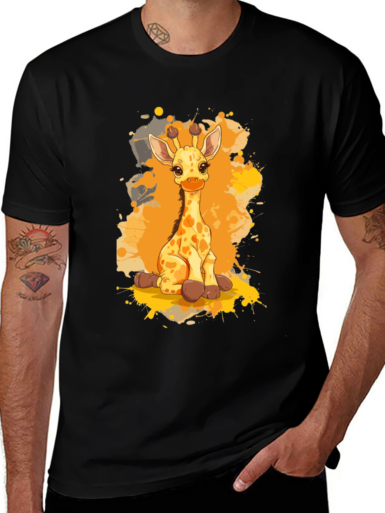 Variant 5 of Giraffe T-Shirt - Cute Cartoon Animal Design