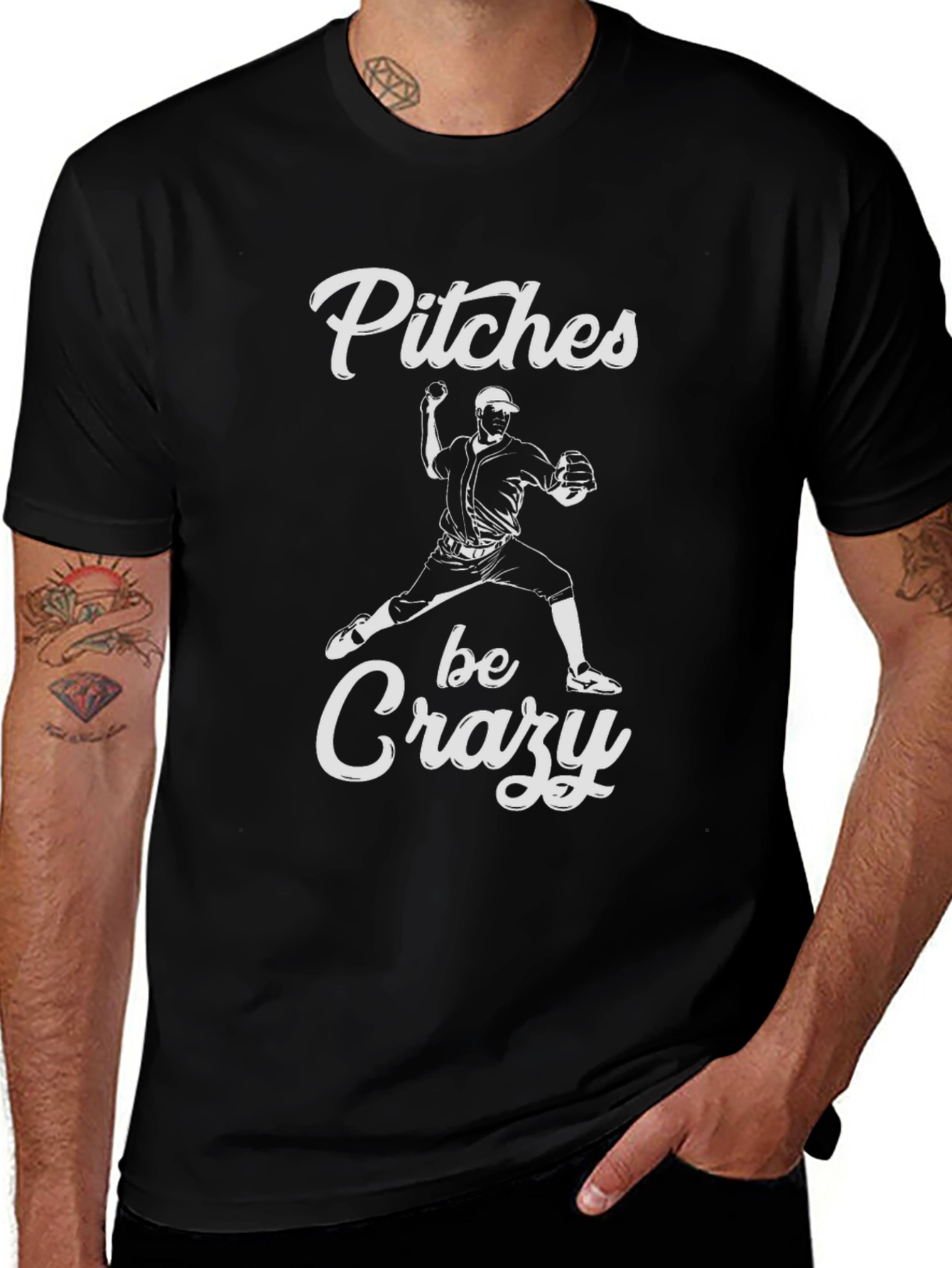 Variant 21 of Pitches Be Crazy Baseball T-Shirt