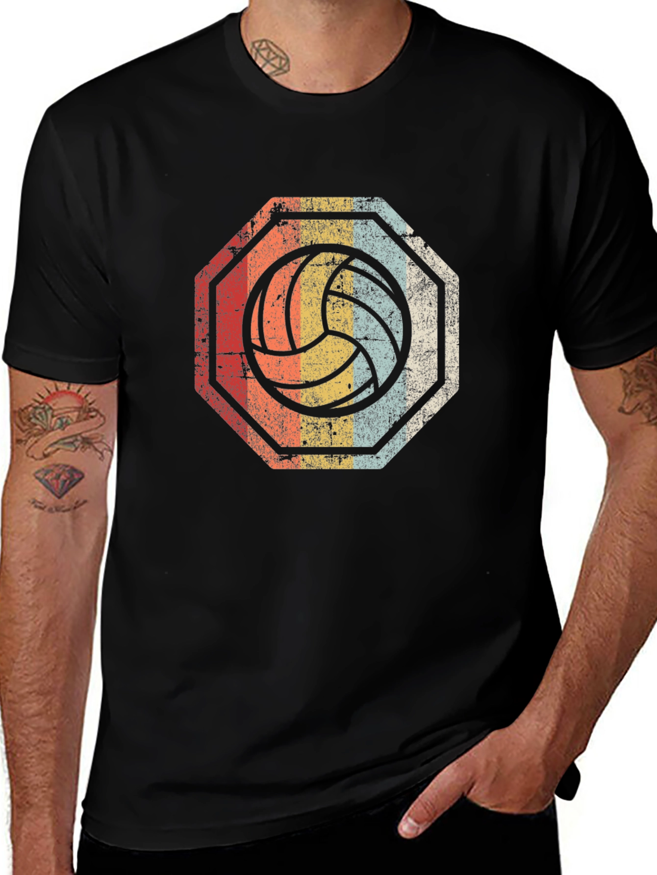 Variant 18 of Vintage Volleyball Graphic T-Shirt
