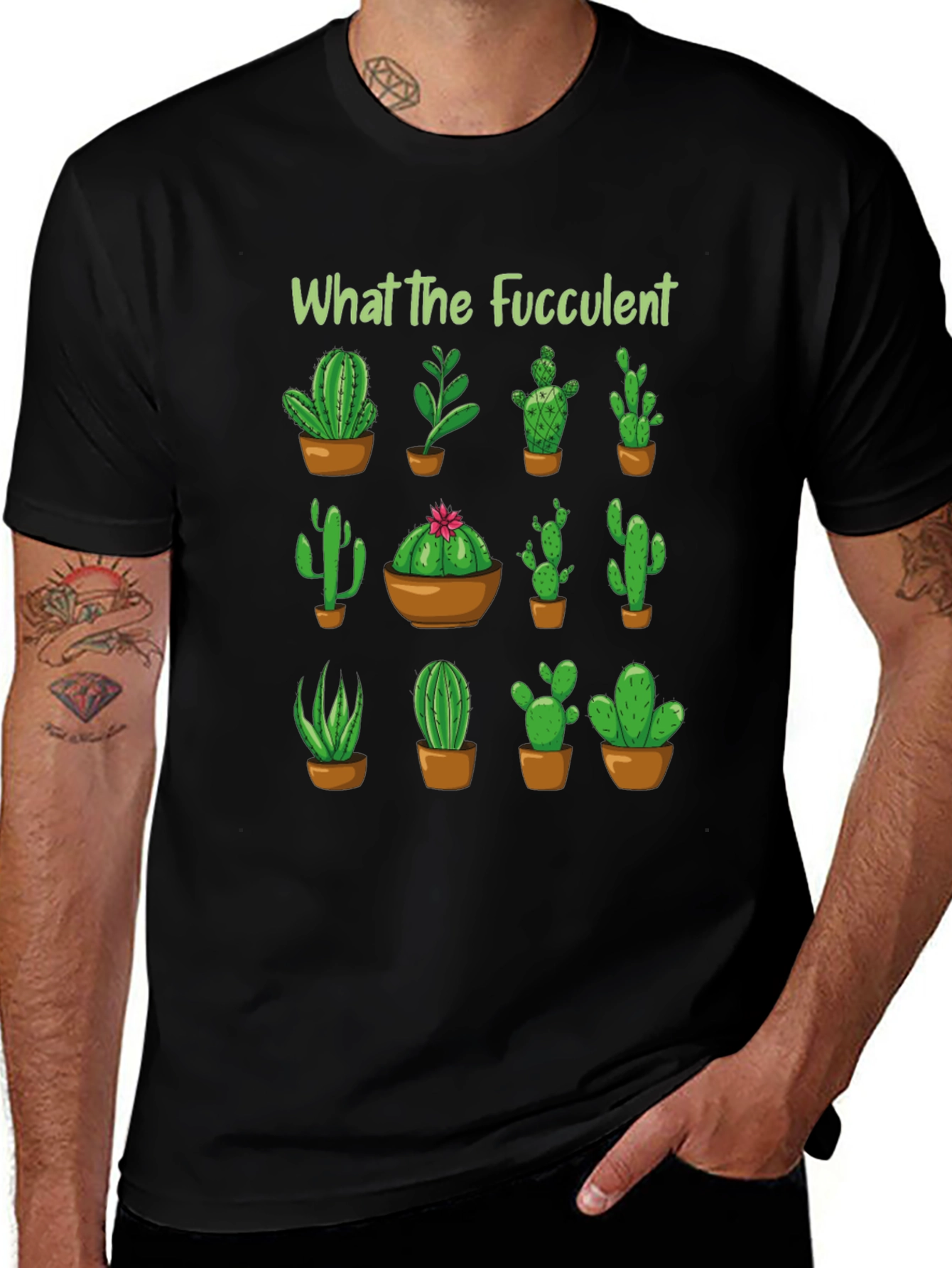 Variant 26 of What The Fucculent Cactus T-Shirt